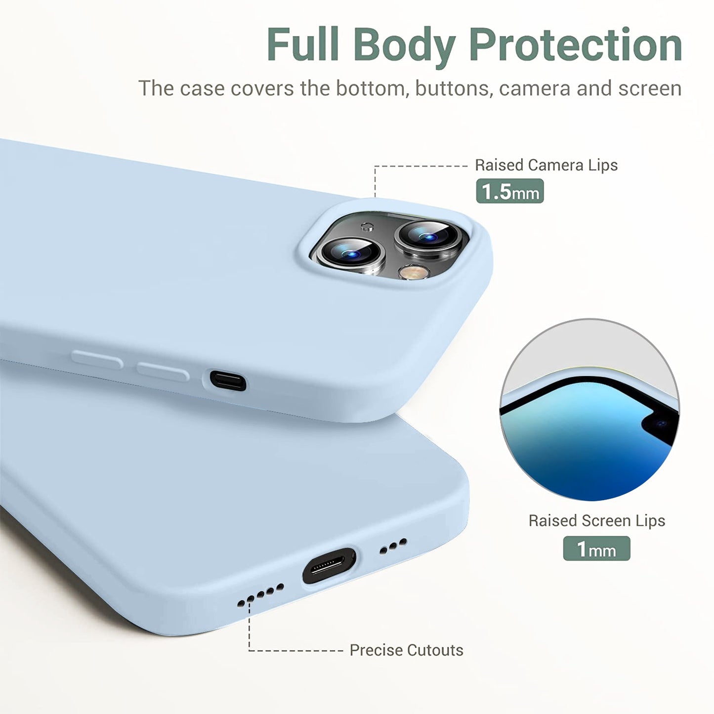Gripp Rubon Case For Apple Iphone 14 Plus (6.7") With Magsafe - Sierra Blue