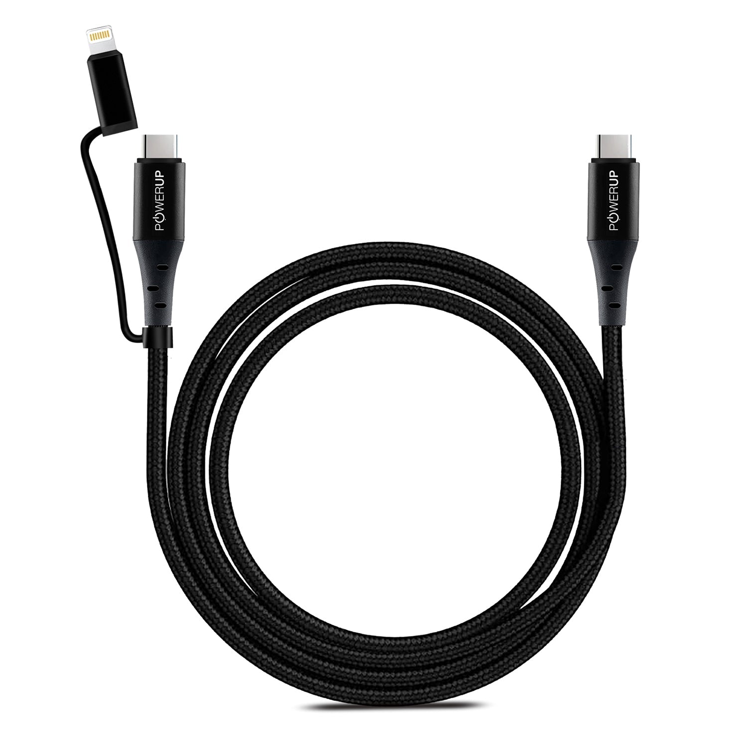 Powerup 2in1 1.5m Cable - Black