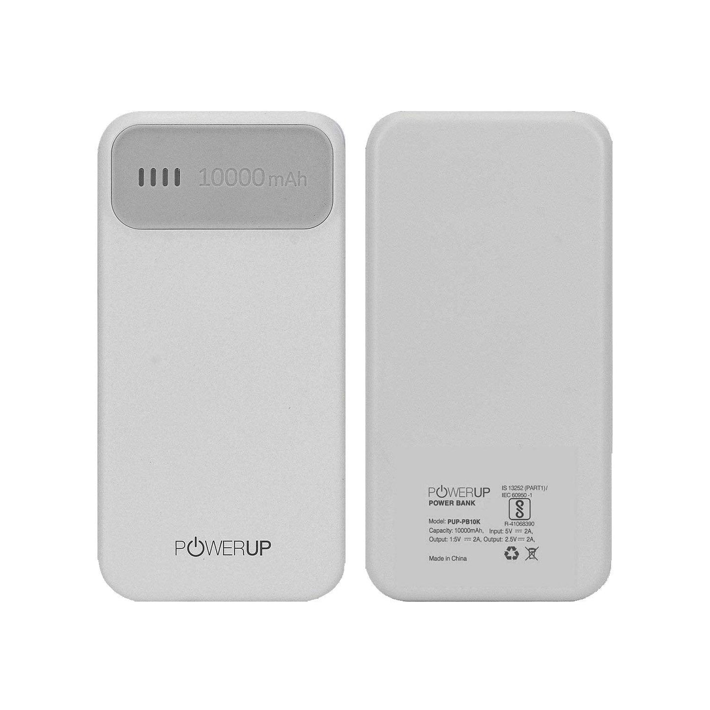 Powerup 10000mah Power Bank Enerpac10000 Duo-usb - Grey