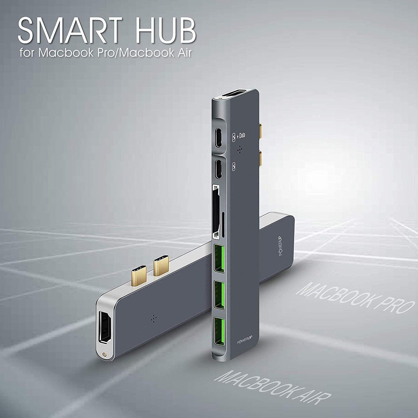 Powerup Type-c 8in1 Usb Hub Multi-functional