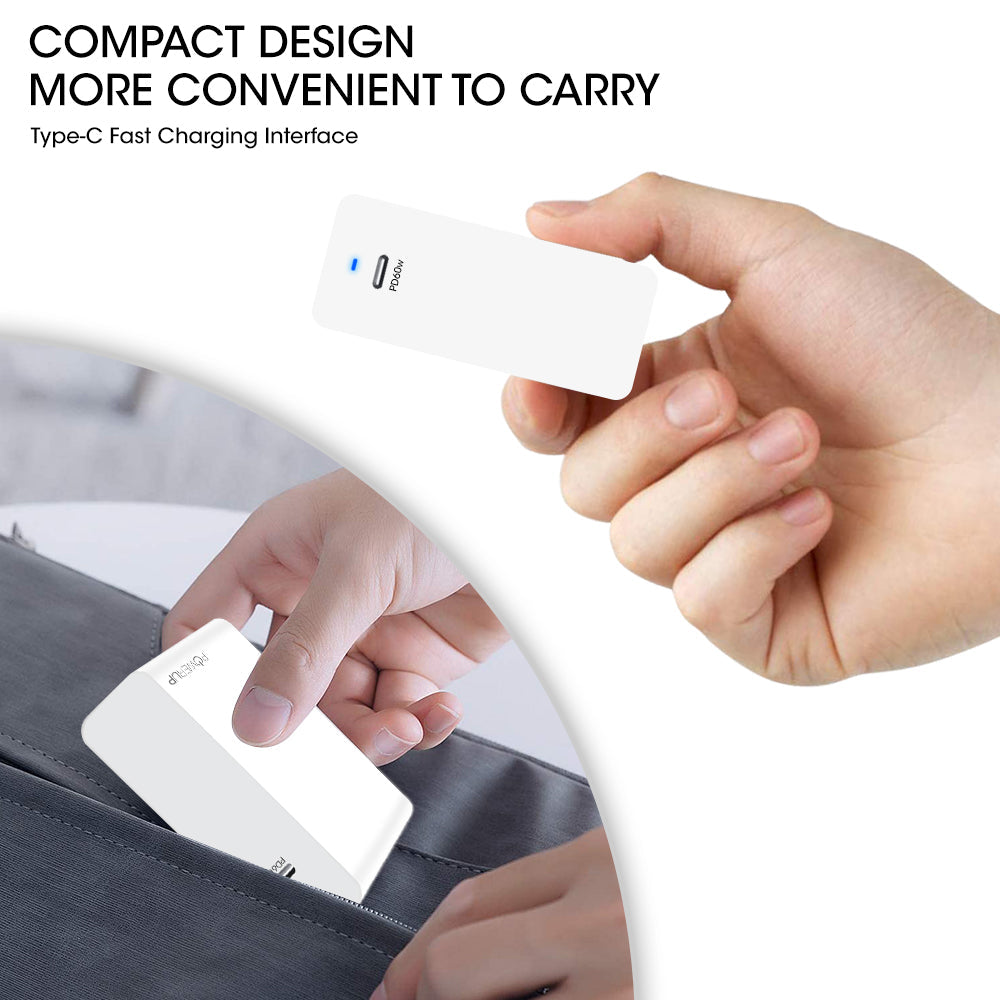 Powerup Turbo Charge 60w Type-c Wall Charger - White