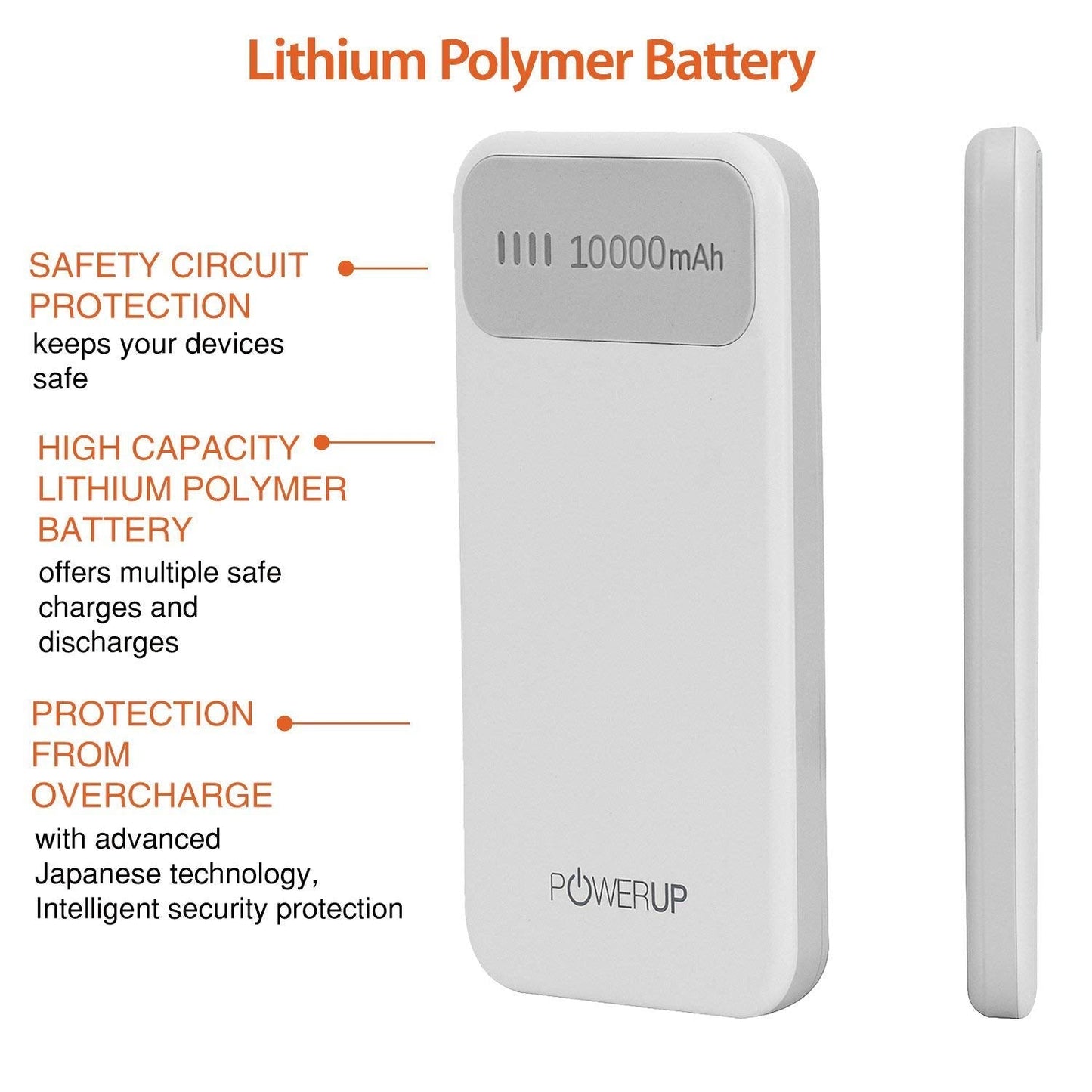 Powerup 10000mah Power Bank Enerpac10000 Duo-usb - Grey