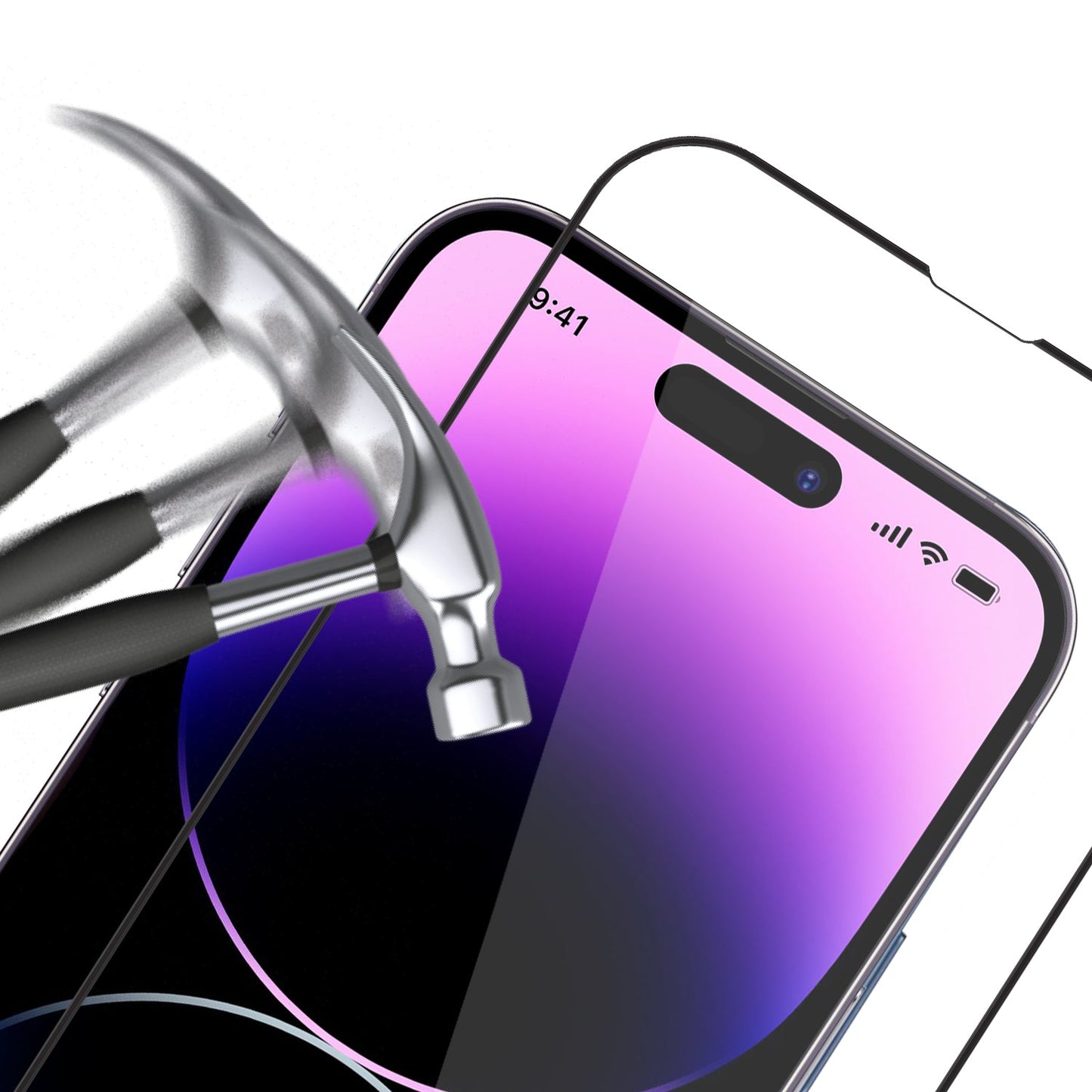 Gripp 3d Tempered Glass For Apple Iphone 14 Pro (6.1") - Black