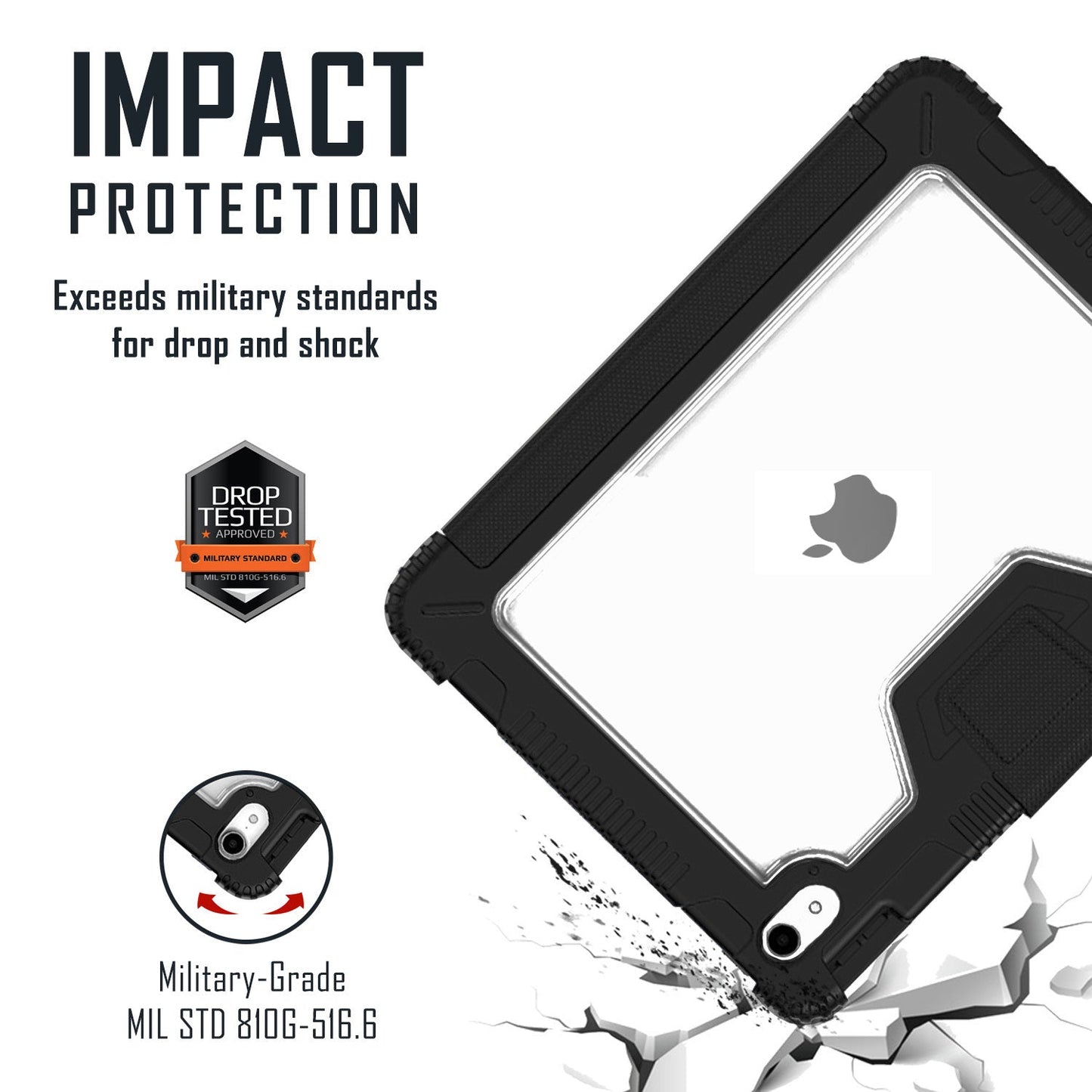 Gripp Armor Case For Apple Ipad 10.9" (10th Generation) 2022 - Black
