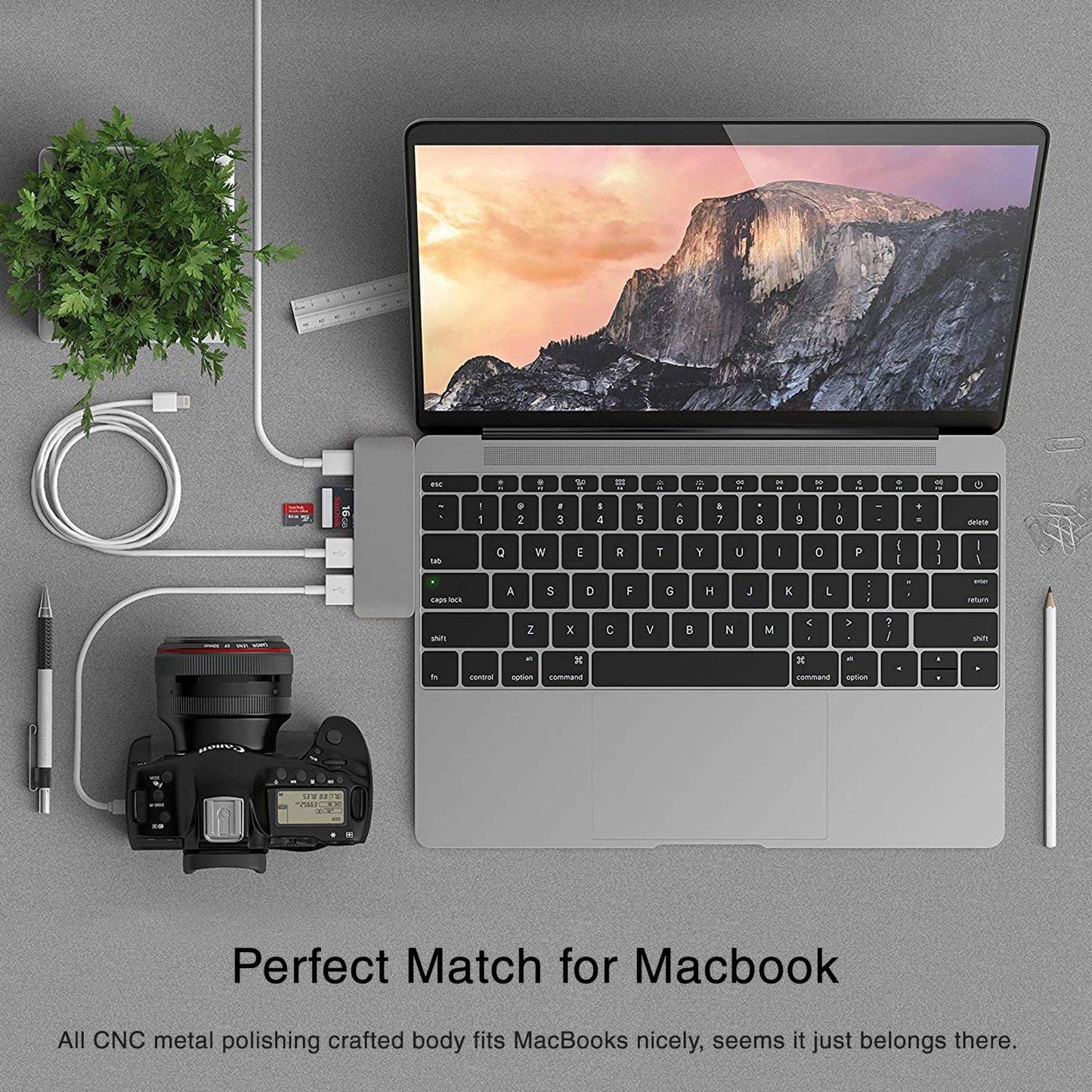 Powerup 7in1 Multi-functional Type-c Usb Hub - Gunmetal