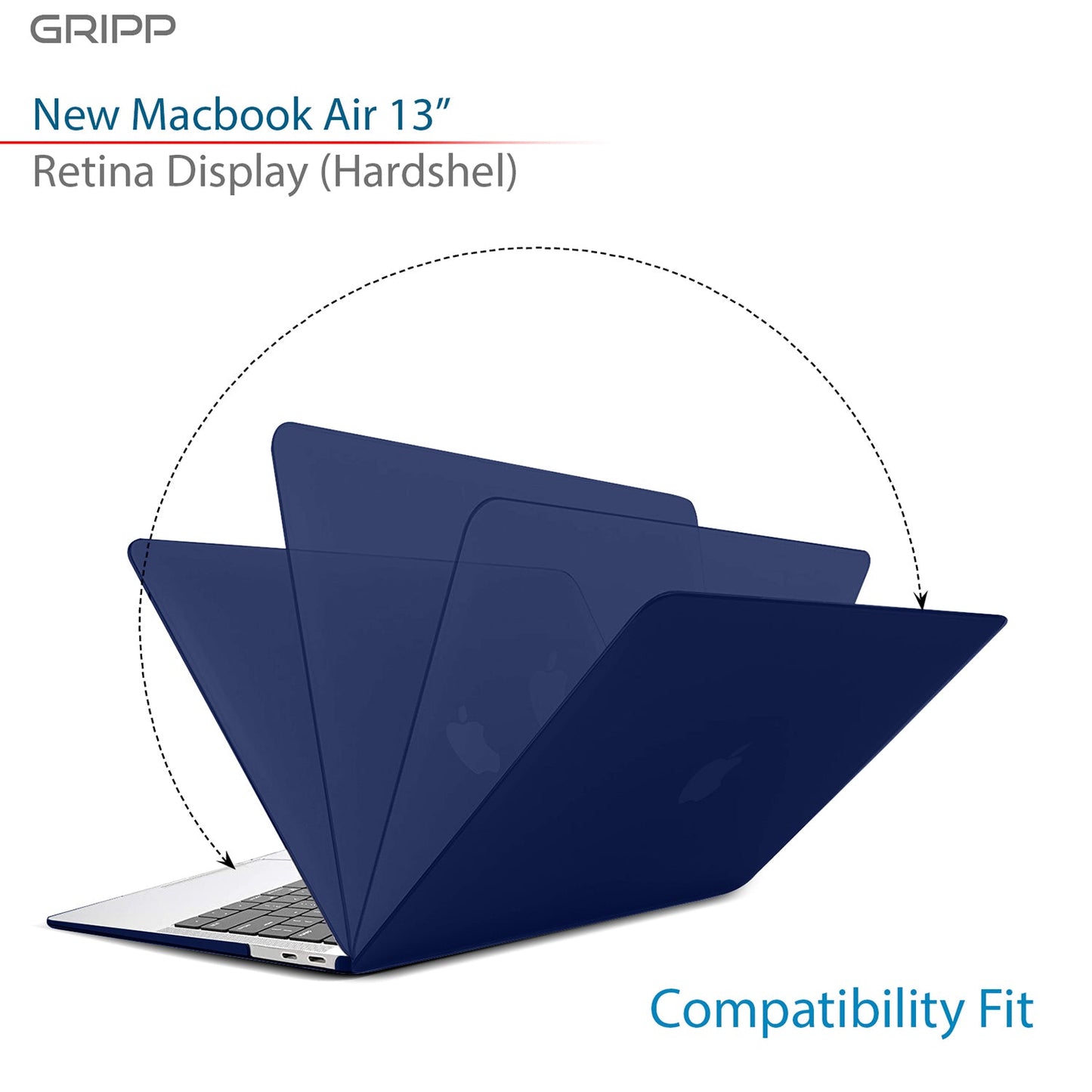 Gripp Compaq Macbook Air Hardshel Case 13" (M1 2020 & Retina 2020) - Navy Blue