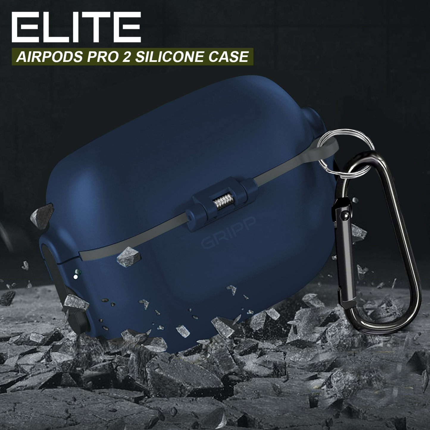 Gripp Elite Case + Keyring Hook For Airpods Pro 2 - Blue