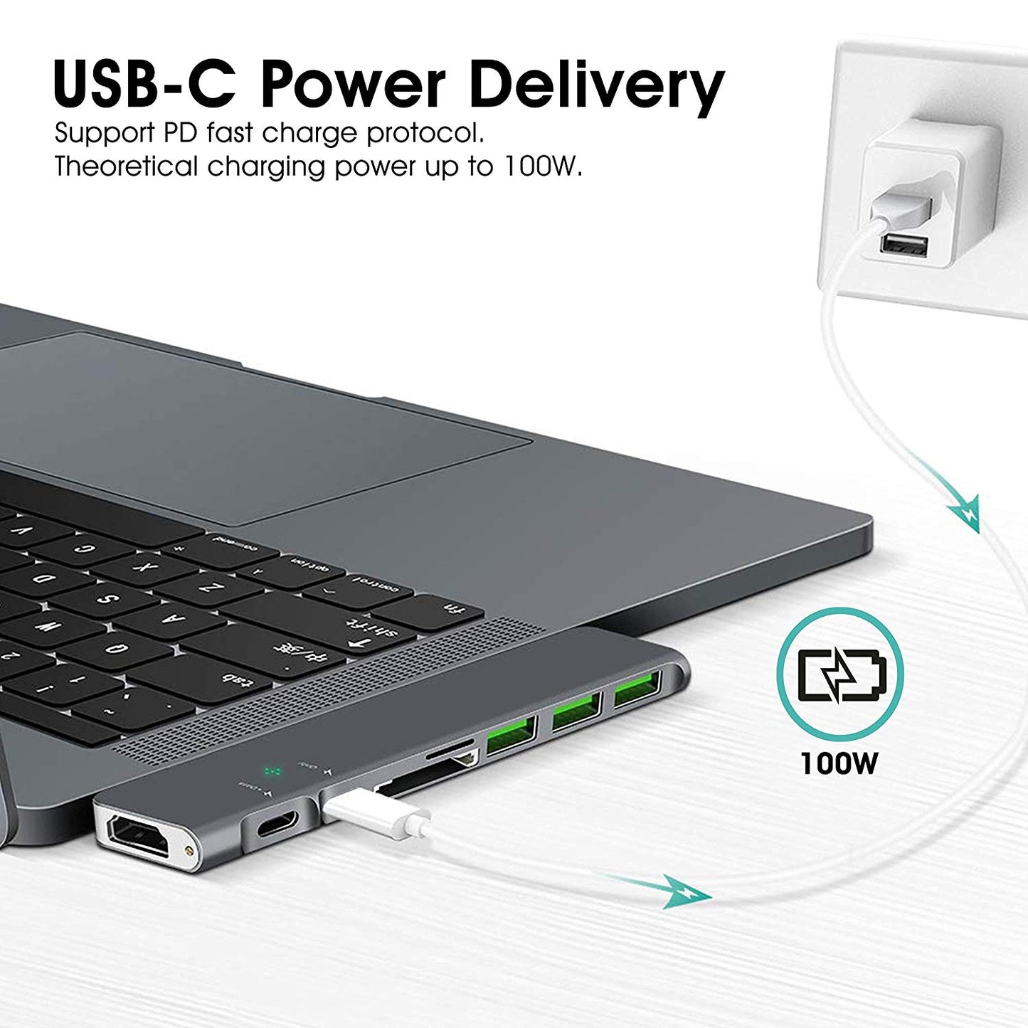 Powerup Type-c 8in1 Usb Hub Multi-functional