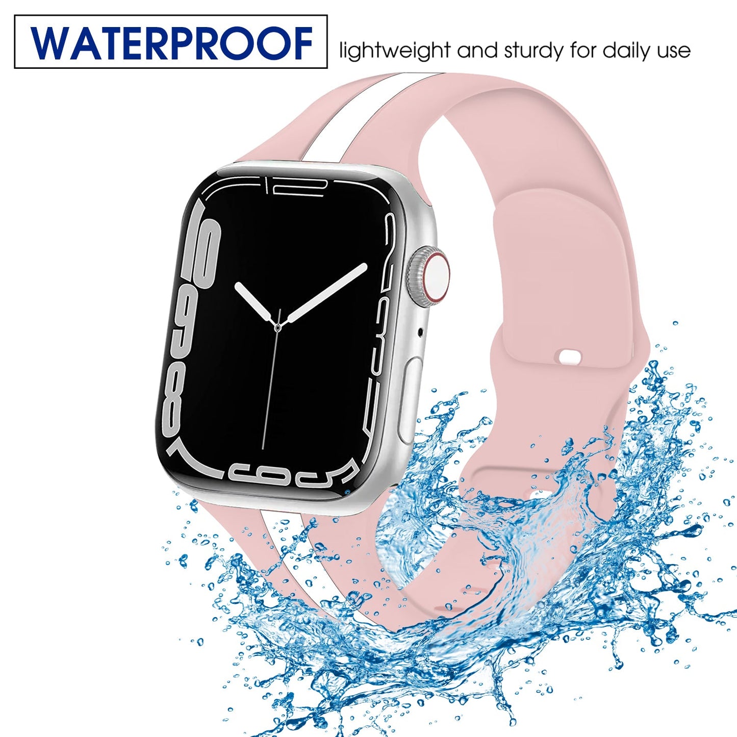 Gripp 40/41mm Tutone Watch Strap - Pink/white