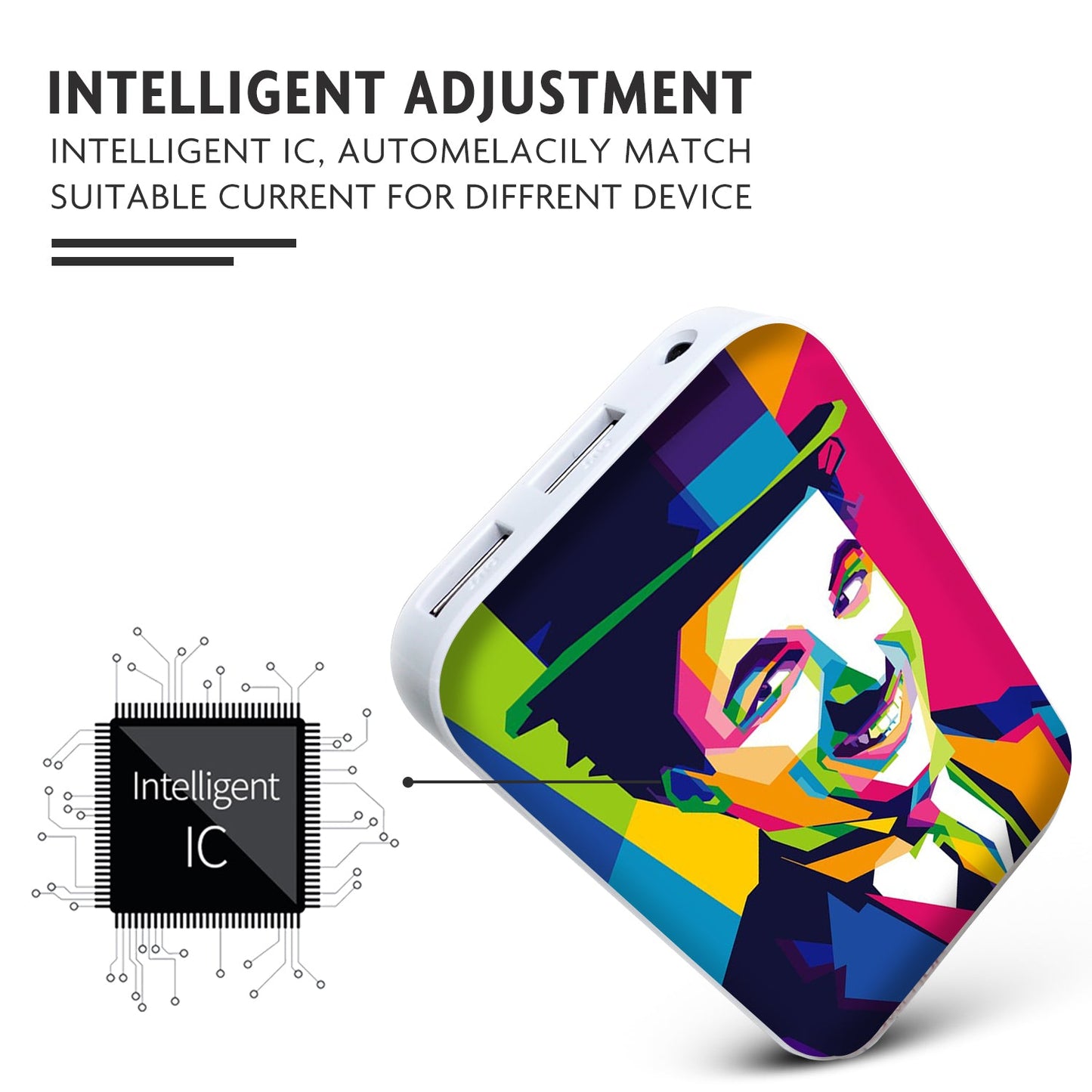 Powerup 7800 Mah Li-polymer Comic Power Pack 2usb - White