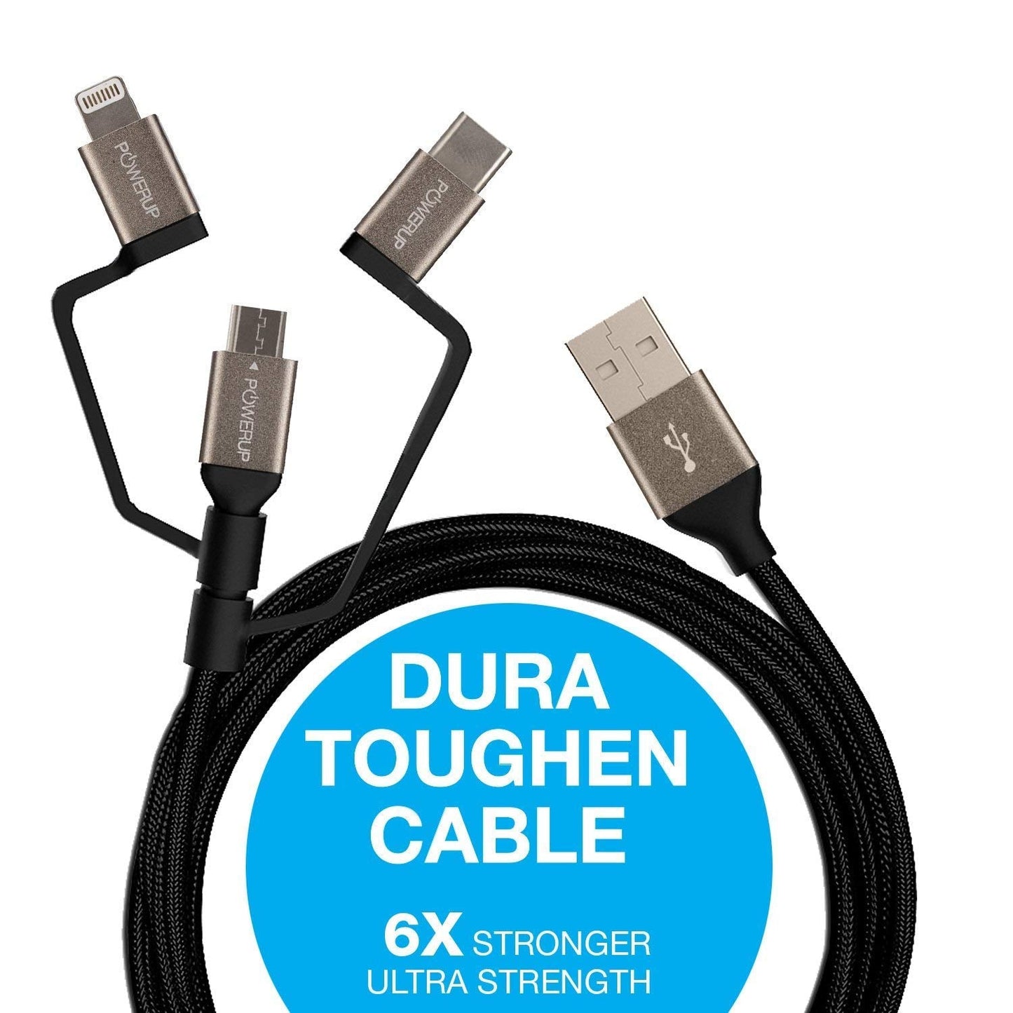 Powerup Led Wall Charger (For All Countries) + 3in1 Cable 1.5m