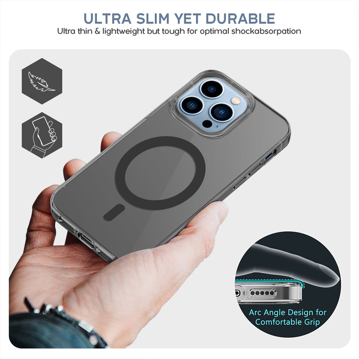 Gripp Neo Magsafe Case For Apple Iphone 13 Pro Max (6.7") - Smoke
