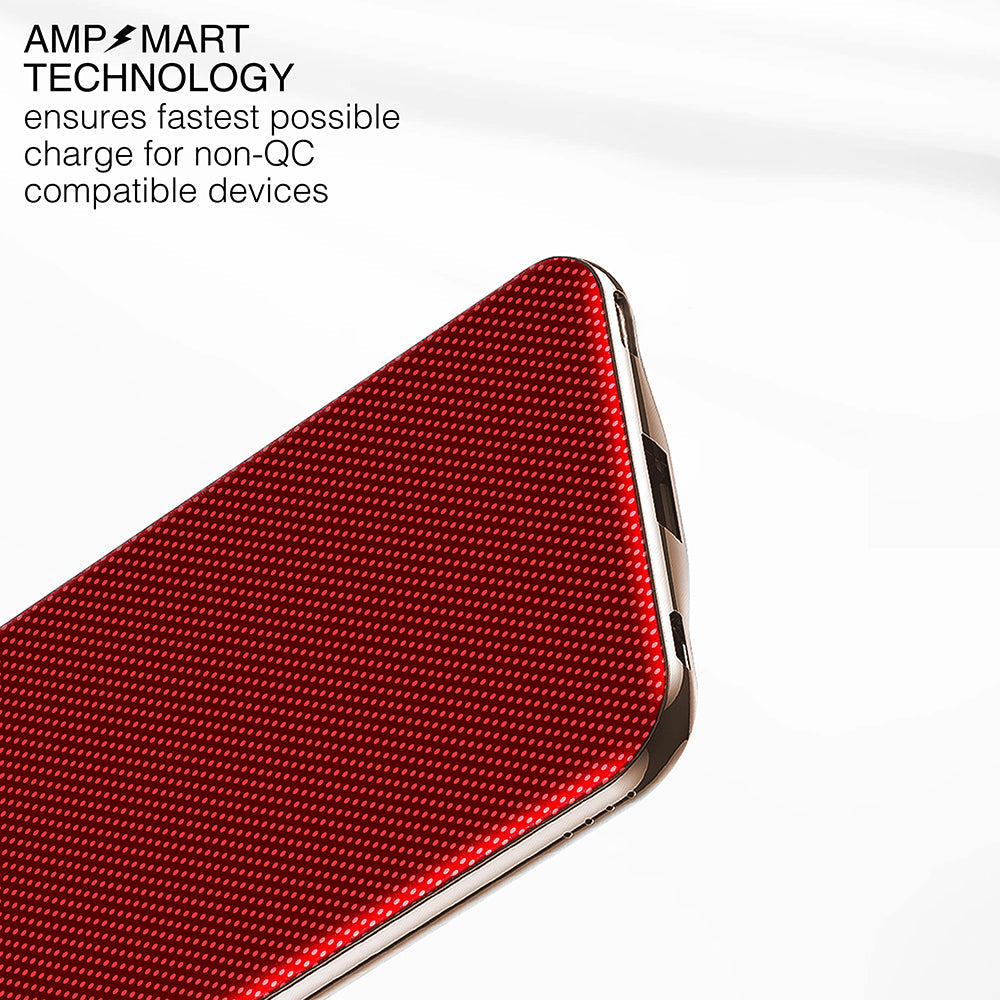 Powerup Elegance Slim 10000mah Power Bank Aluminium - Red