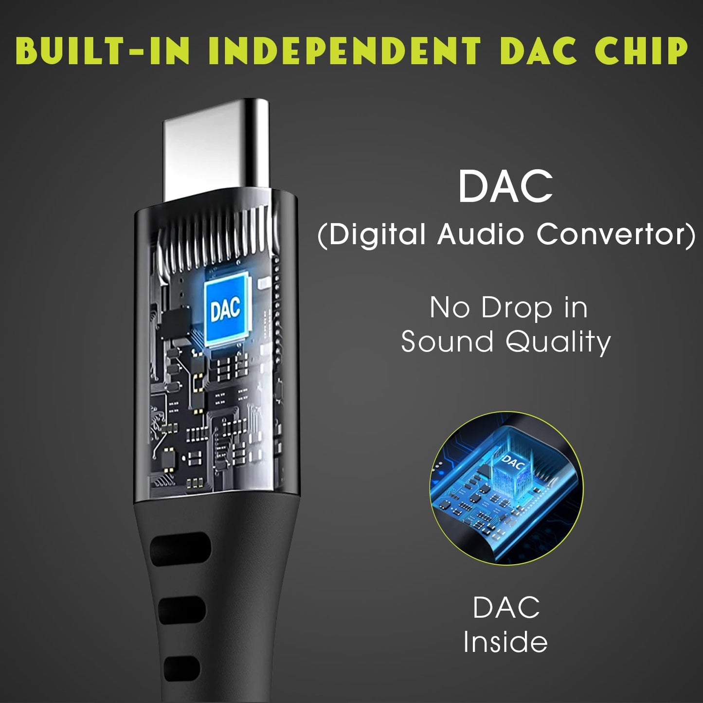 Powerup 12cm Type-c To Aux Cable - Black