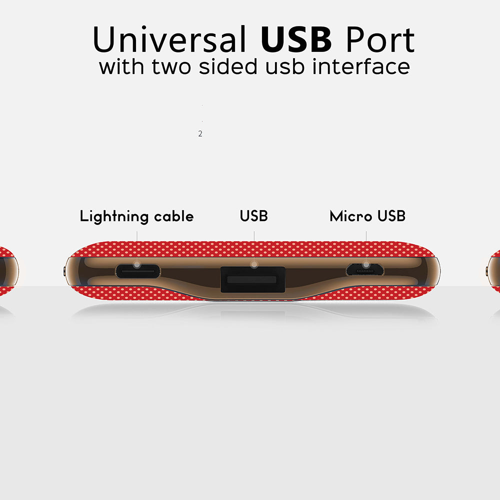 Powerup Elegance Slim 10000mah Power Bank Aluminium - Red