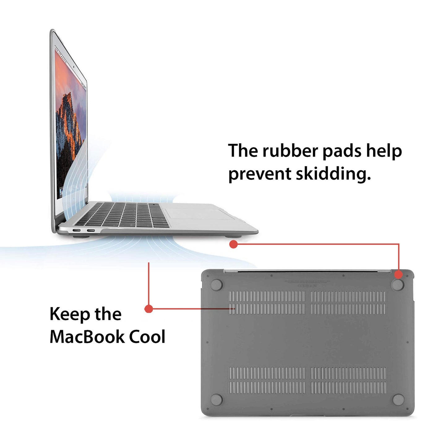 Gripp Compaq Macbook Air Hardshel Case 13" (M1 2020 & Retina 2020) - Smoke