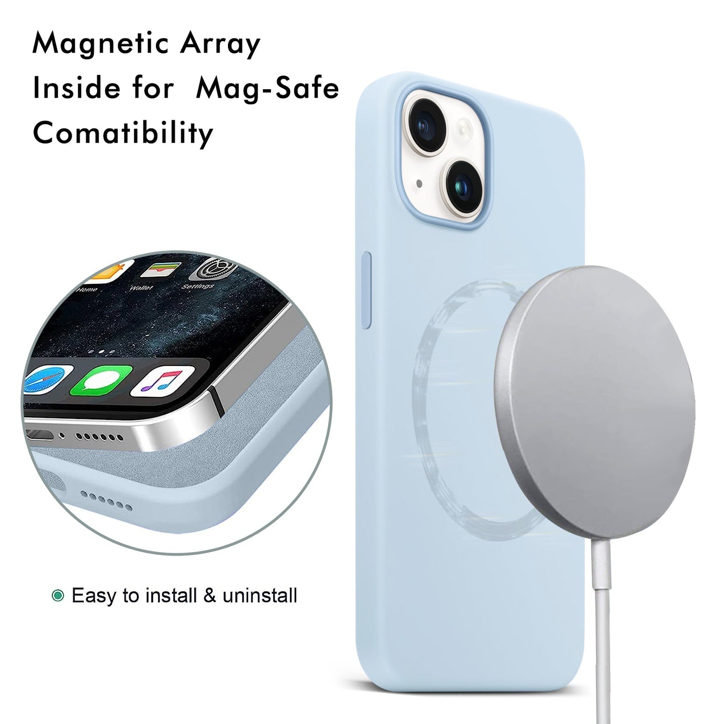 Gripp Rubon Case For Apple Iphone 14 Plus (6.7") With Magsafe - Sierra Blue