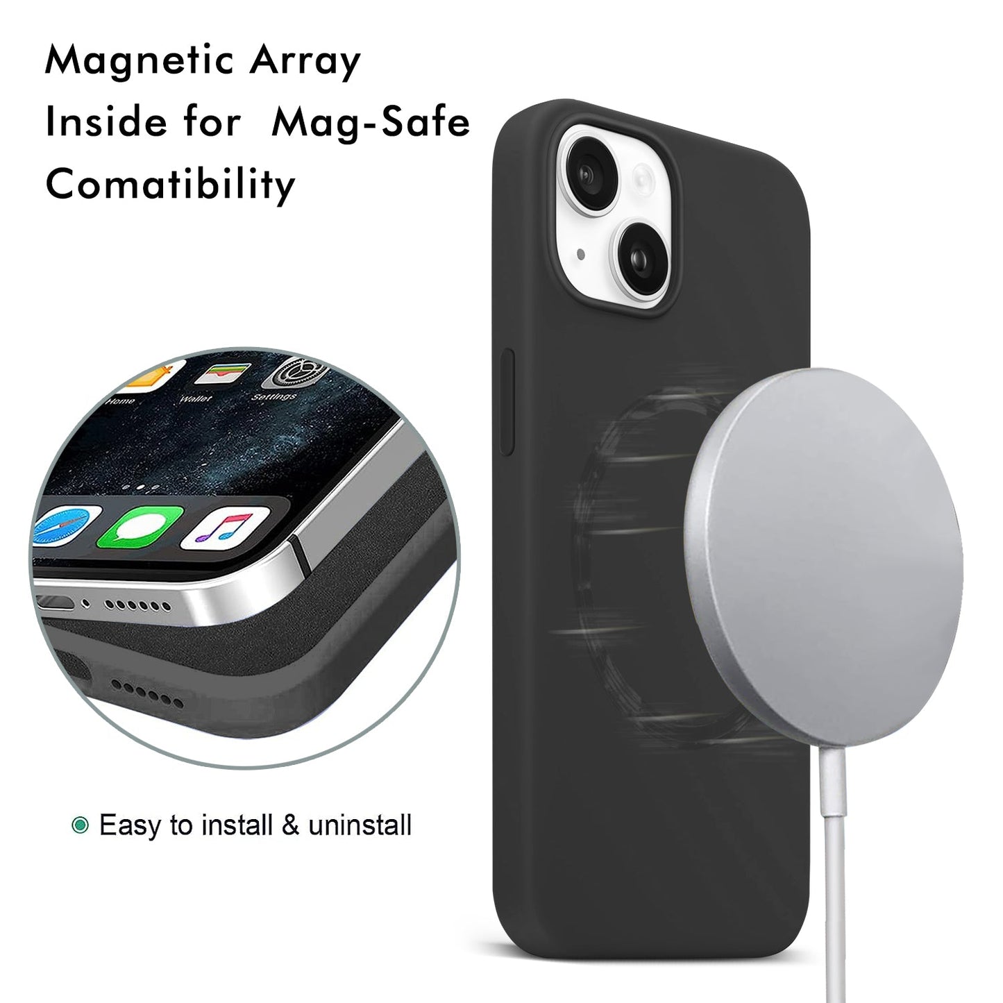 Gripp Rubon Case For Apple Iphone 14 (6.1") With Magsafe - Black