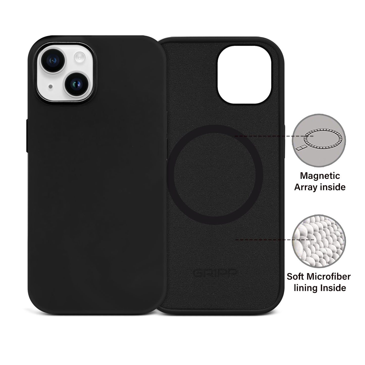 Gripp Rubon Case For Apple Iphone 14 (6.1") With Magsafe - Black