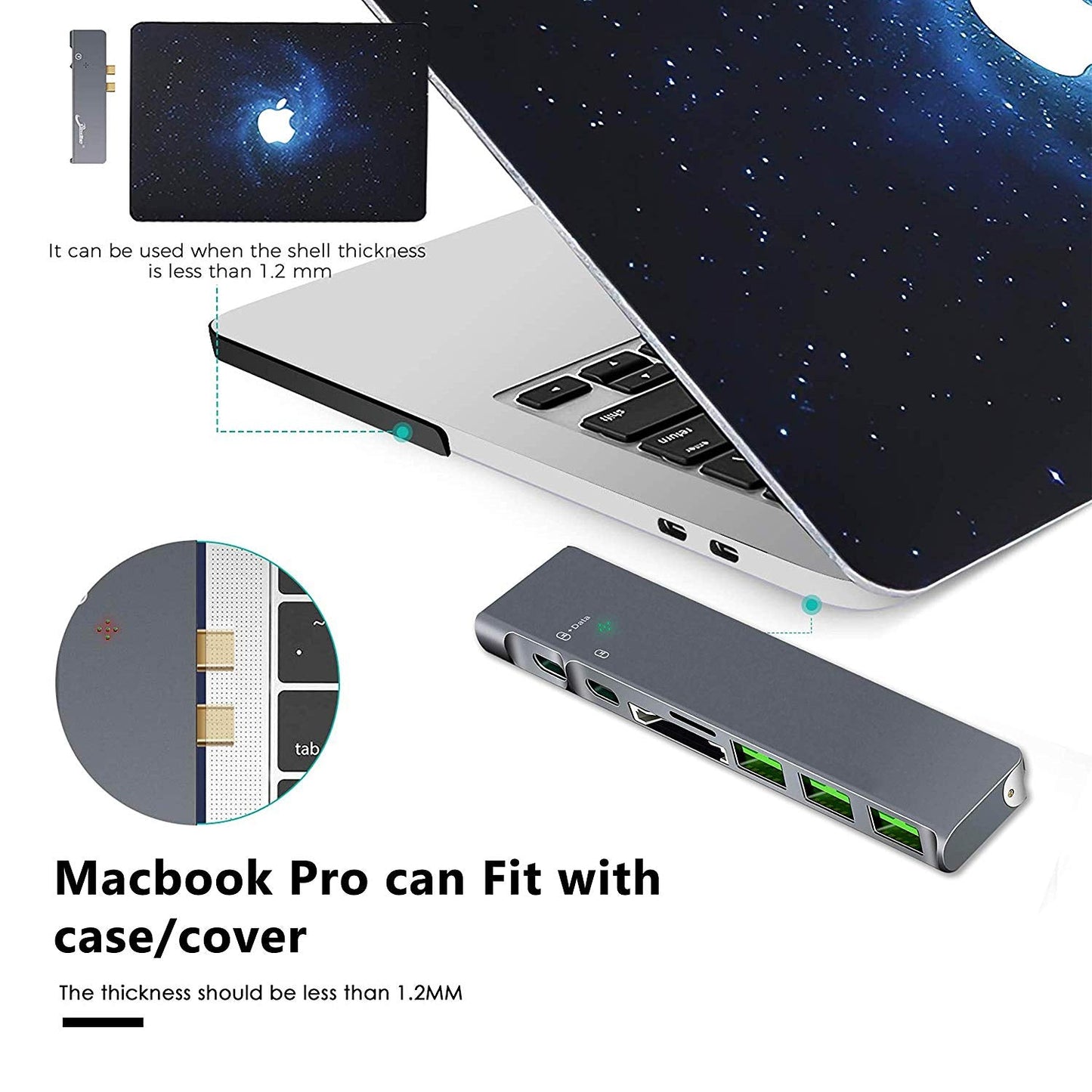 Powerup Type-c 8in1 Usb Hub Multi-functional