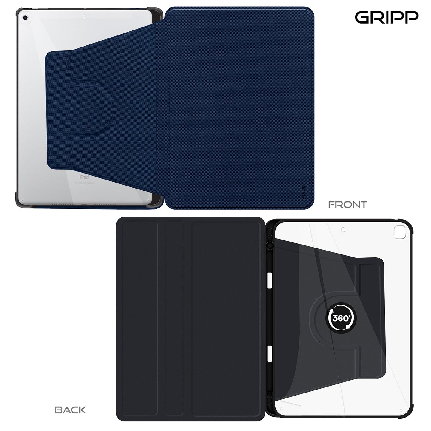 Gripp Revolv Case For Apple Ipad 10.2" - Blue