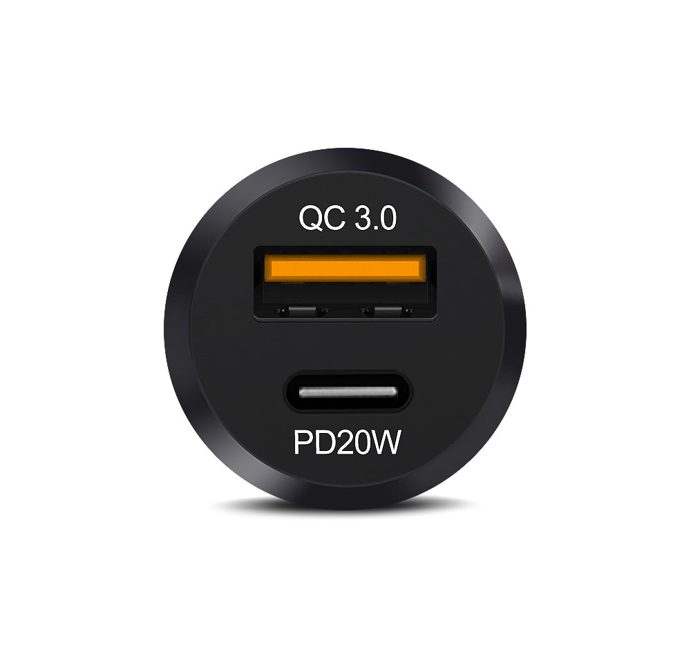 Powerup Type-c Quick Car Charger - Black