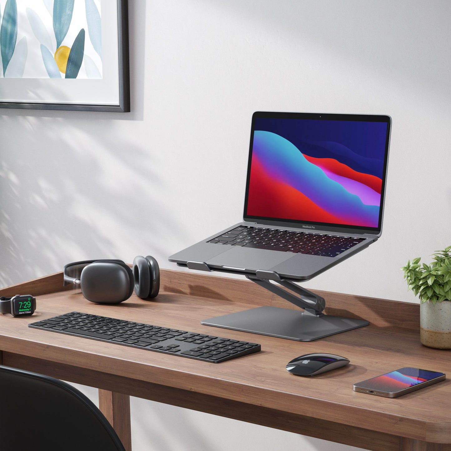 Alogic Elite Adjustable Laptop Stand, Ergonomic Riser With High Quality Aluminium Design, Portable And Sturdy, Compatible With Macbook Pro, Macbook Air, Dell Xps, Chromebook And More.