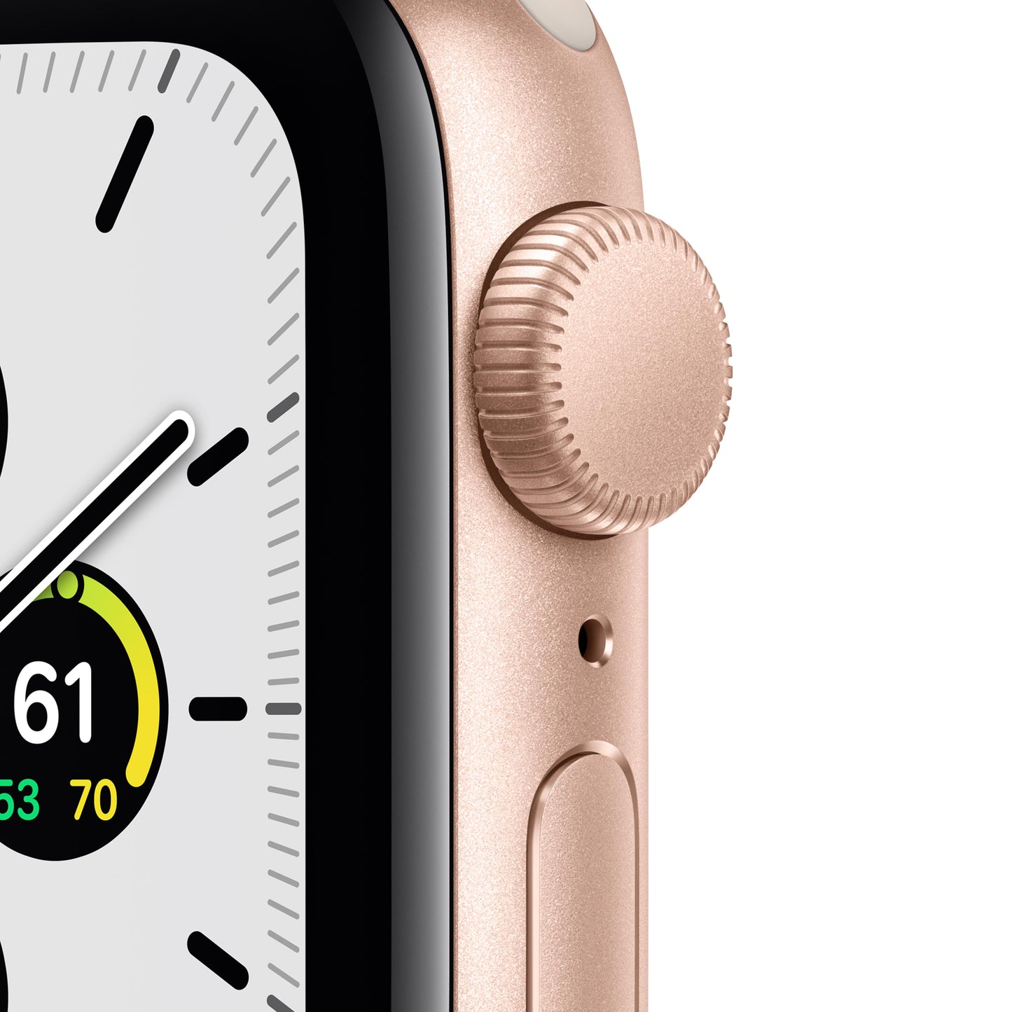 Apple Watch SE GPS, 40mm Gold Aluminium Case with Starlight Sport Band - Regular