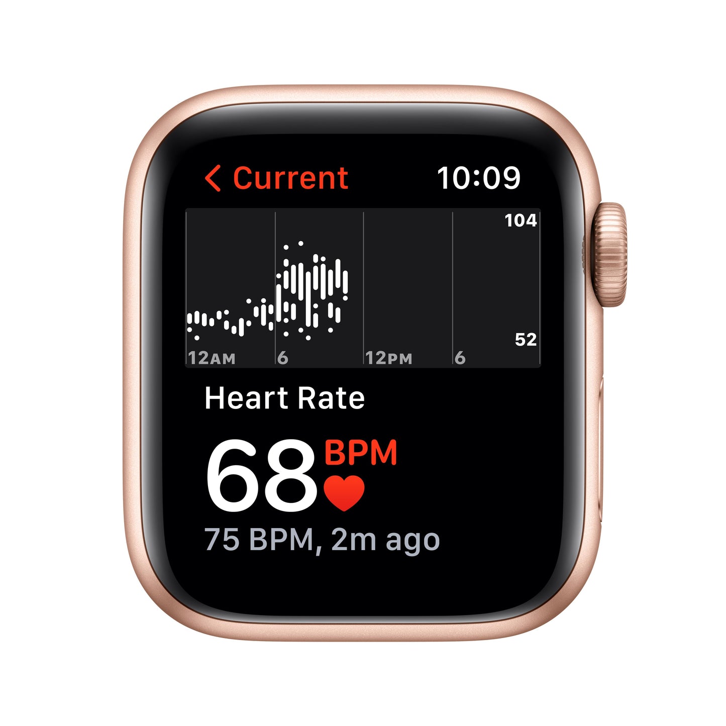 Apple Watch SE GPS, 40mm Gold Aluminium Case with Starlight Sport Band - Regular