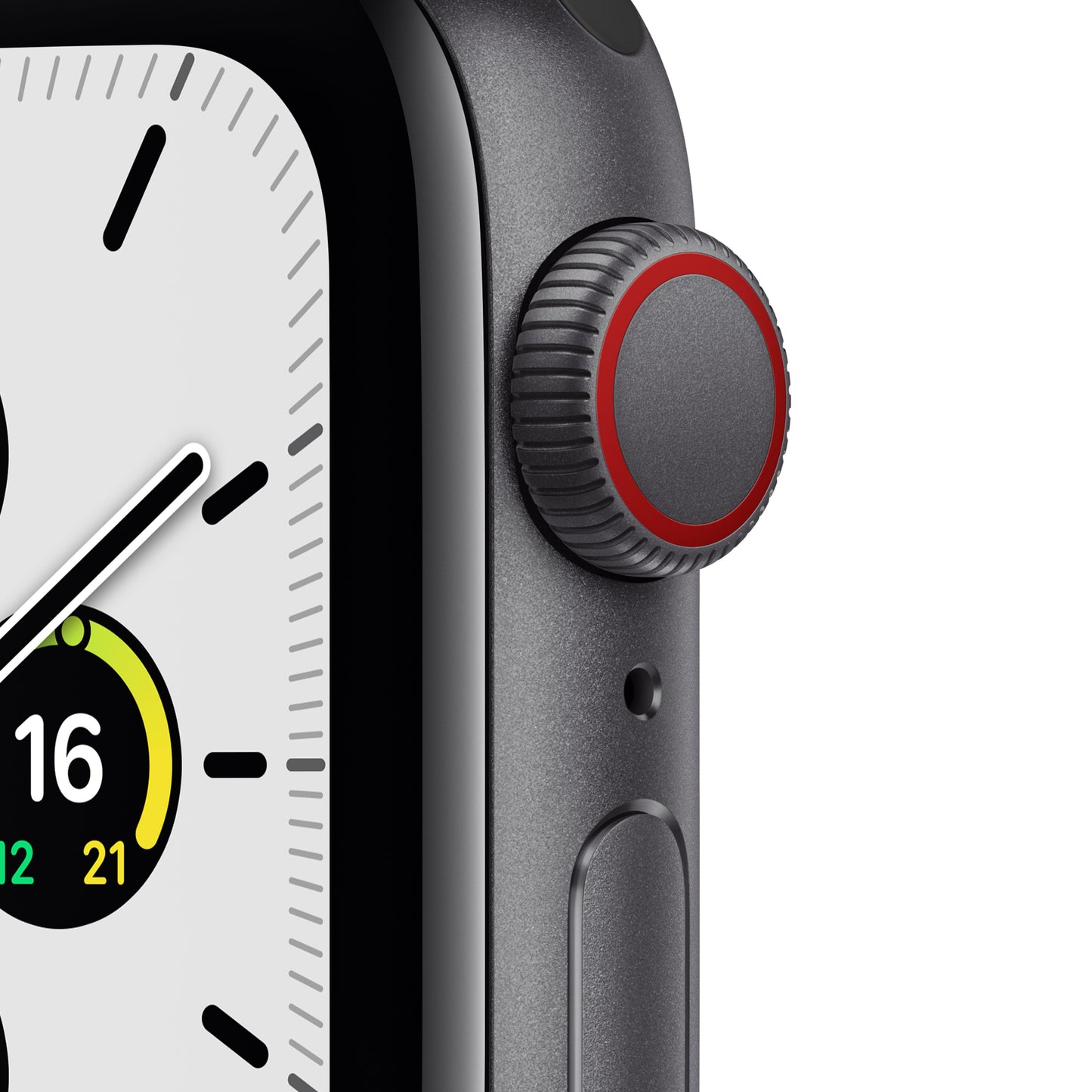 Apple Watch SE GPS + Cellular, 40mm Space Grey Aluminium Case with Tornado/Grey Sport Loop