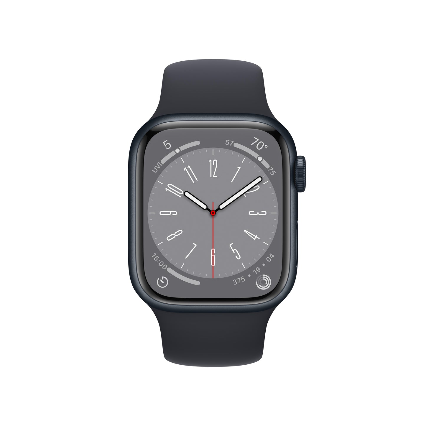 Apple Watch Series 8 GPS 41mm Midnight Aluminium Case with Midnight Sport Band - Regular