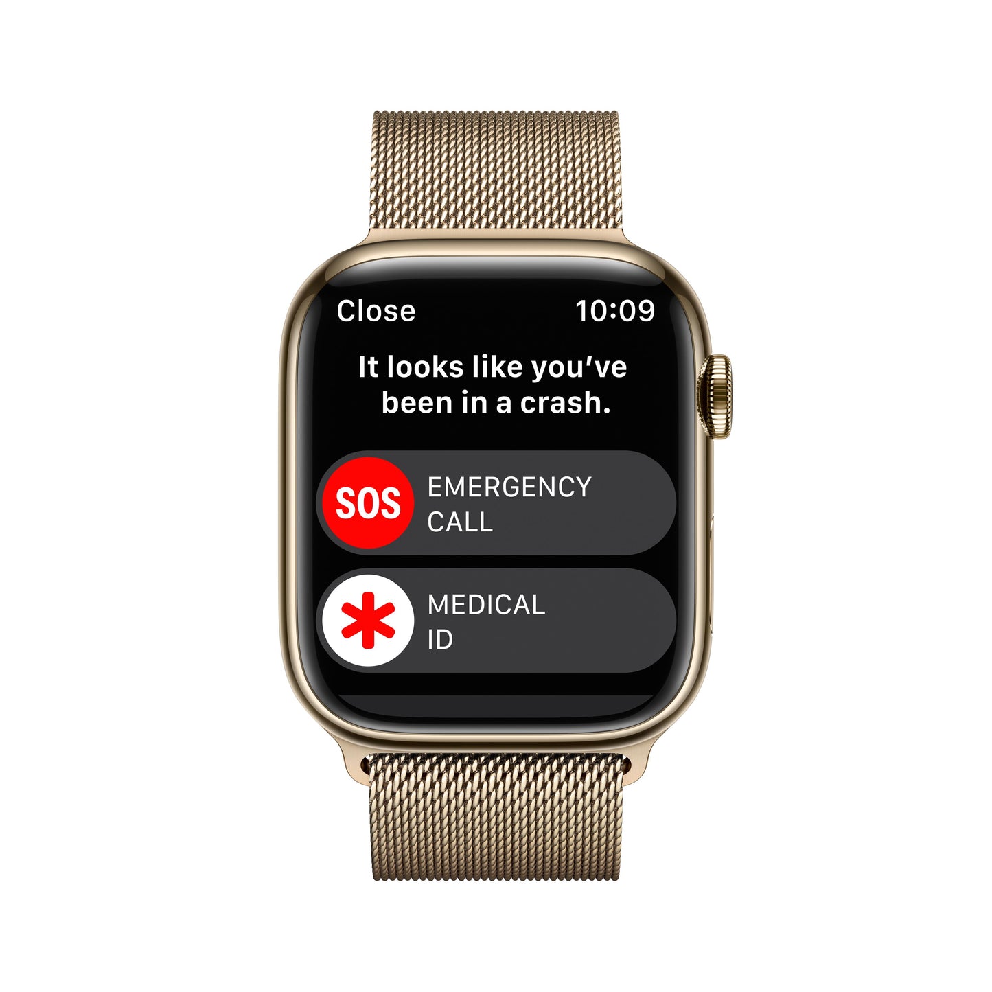Apple Watch Series 8 GPS + Cellular 45mm Gold Stainless Steel Case with Gold Milanese Loop
