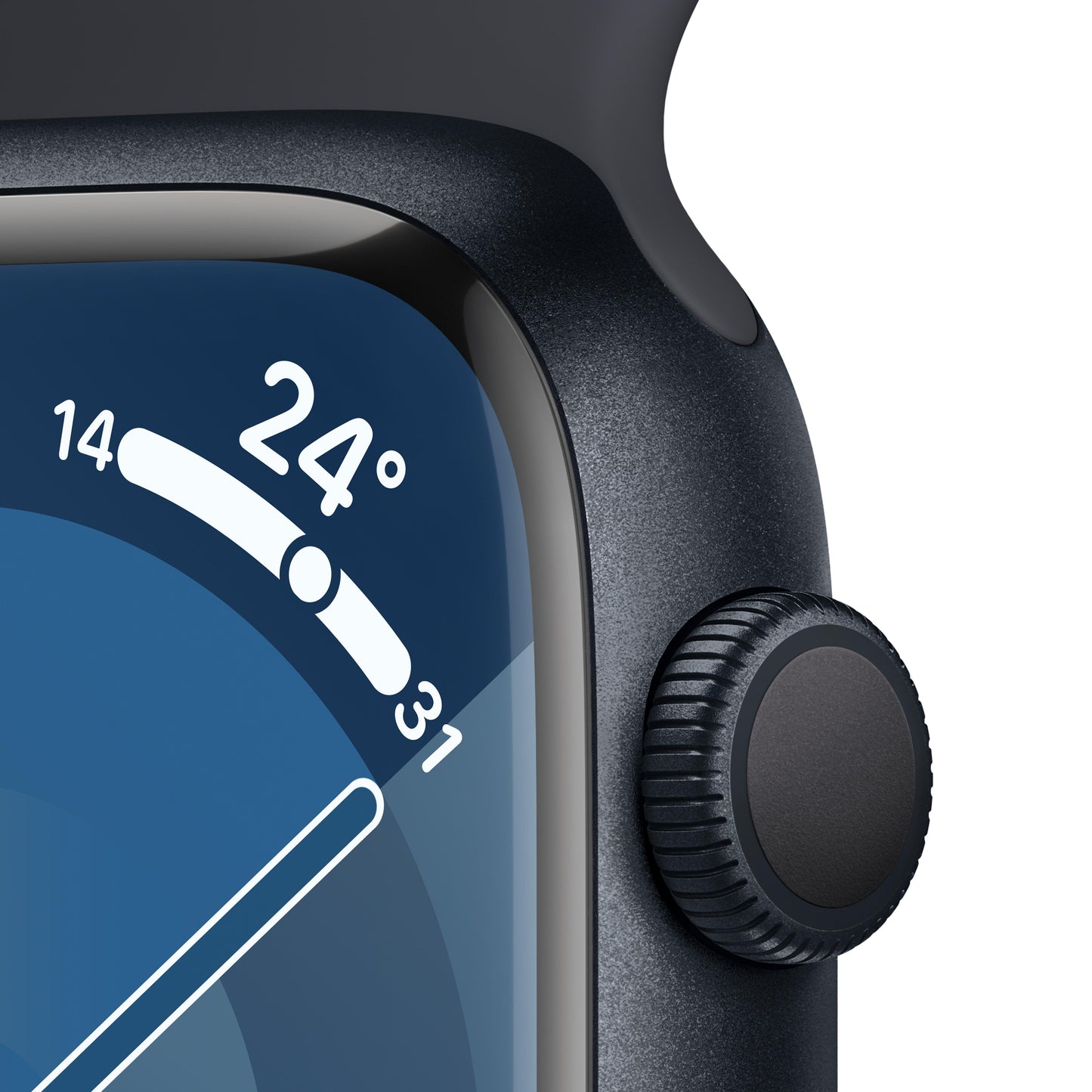 Apple Watch Series 9 GPS 45mm Midnight Aluminium Case with Midnight Sport Band - S/M