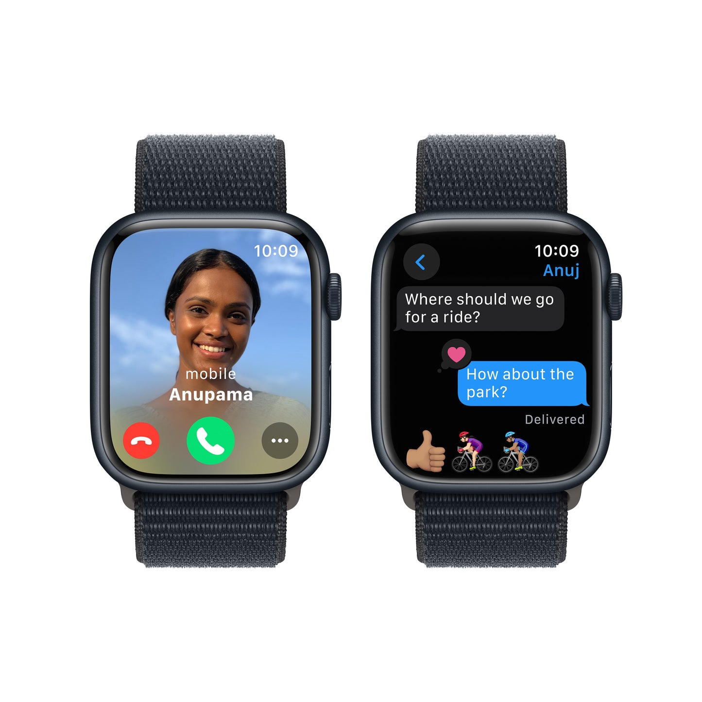 Apple Watch Series 9 GPS 45mm Midnight Aluminium Case with Midnight Sport Loop