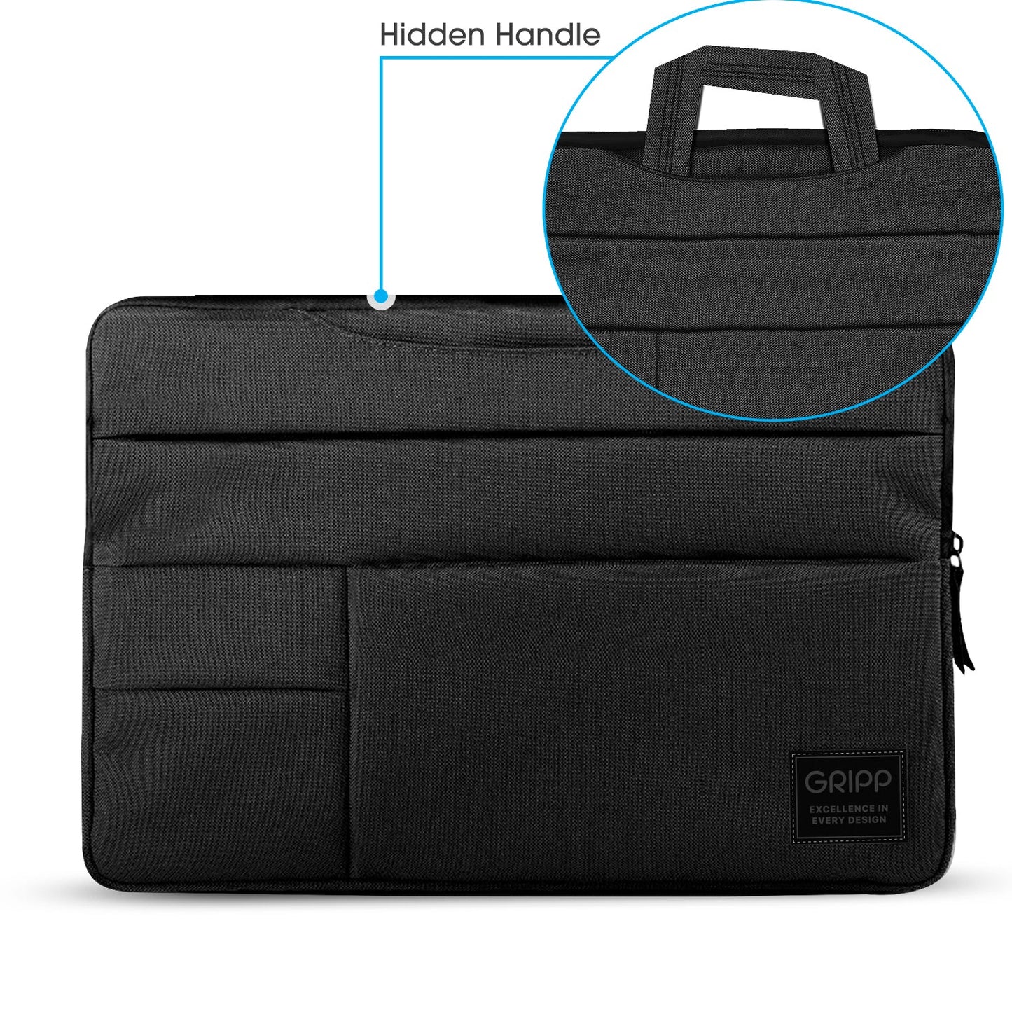 Gripp Cavalier Sleeve For Macbook & Laptop 16" - Black
