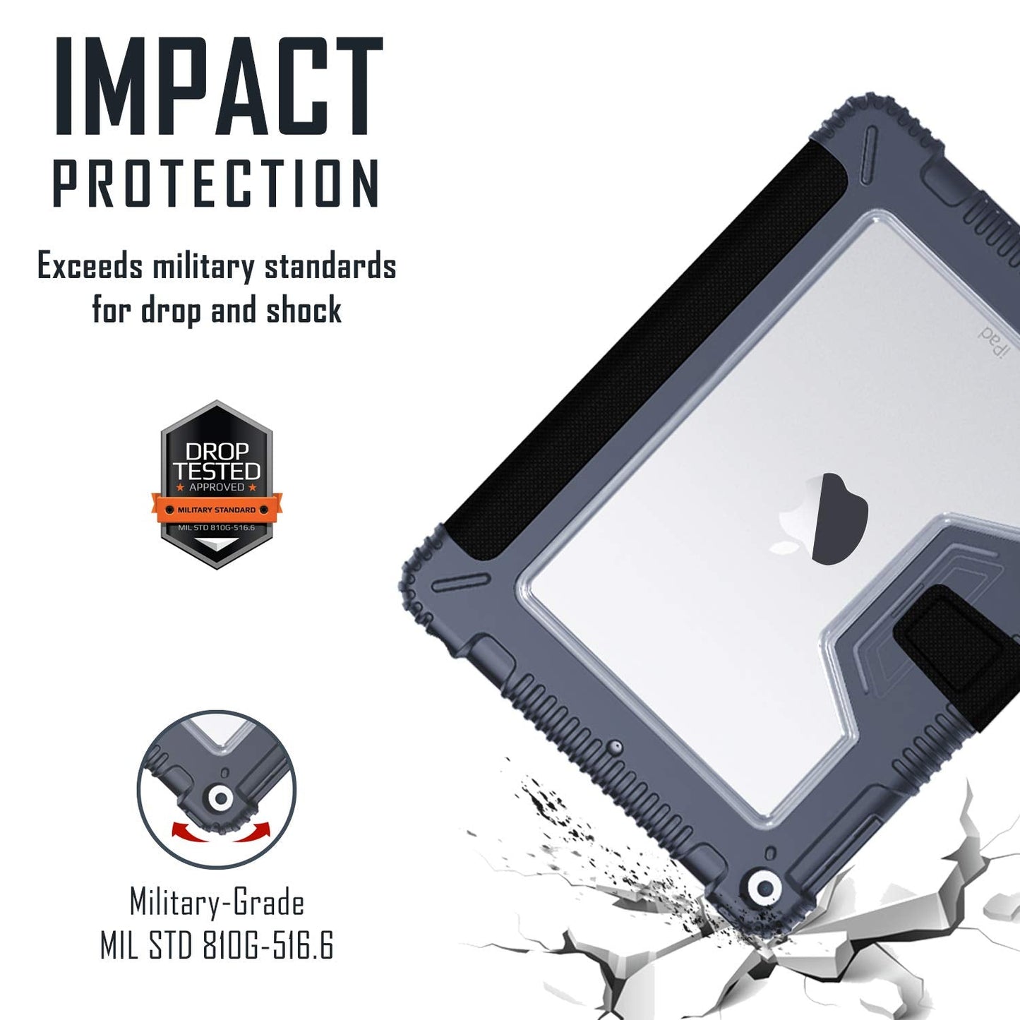 Gripp Armor Case For Apple Ipad 10.2" - Grey
