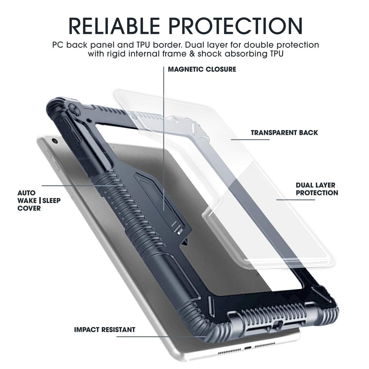Gripp Armor Case For Apple Ipad 10.2" - Grey
