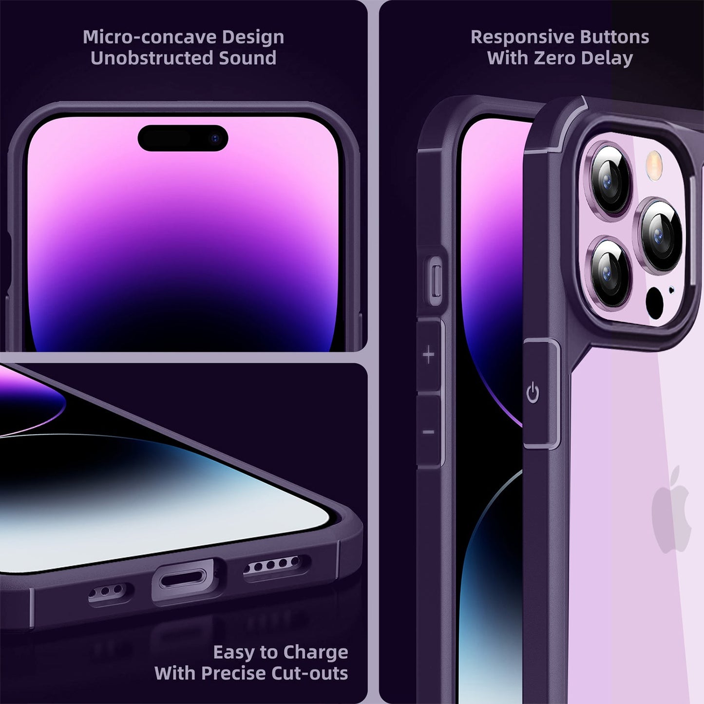 Gripp Defender Case For Apple Iphone 14 Pro Max (6.7") - Purple