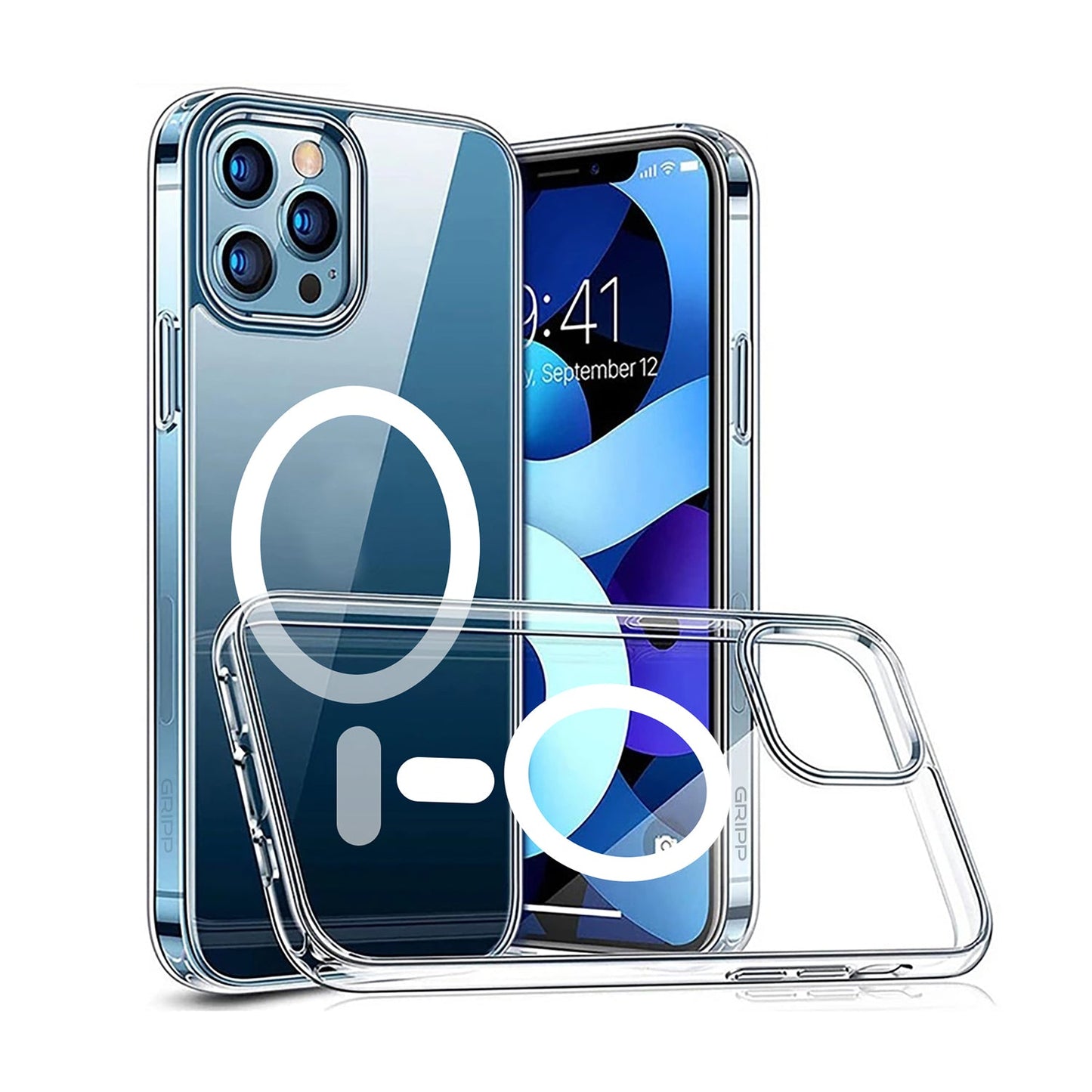 Gripp Clear Magsafe Case For Apple Iphone 14 Pro Max (6.7") With White Ring - Clear