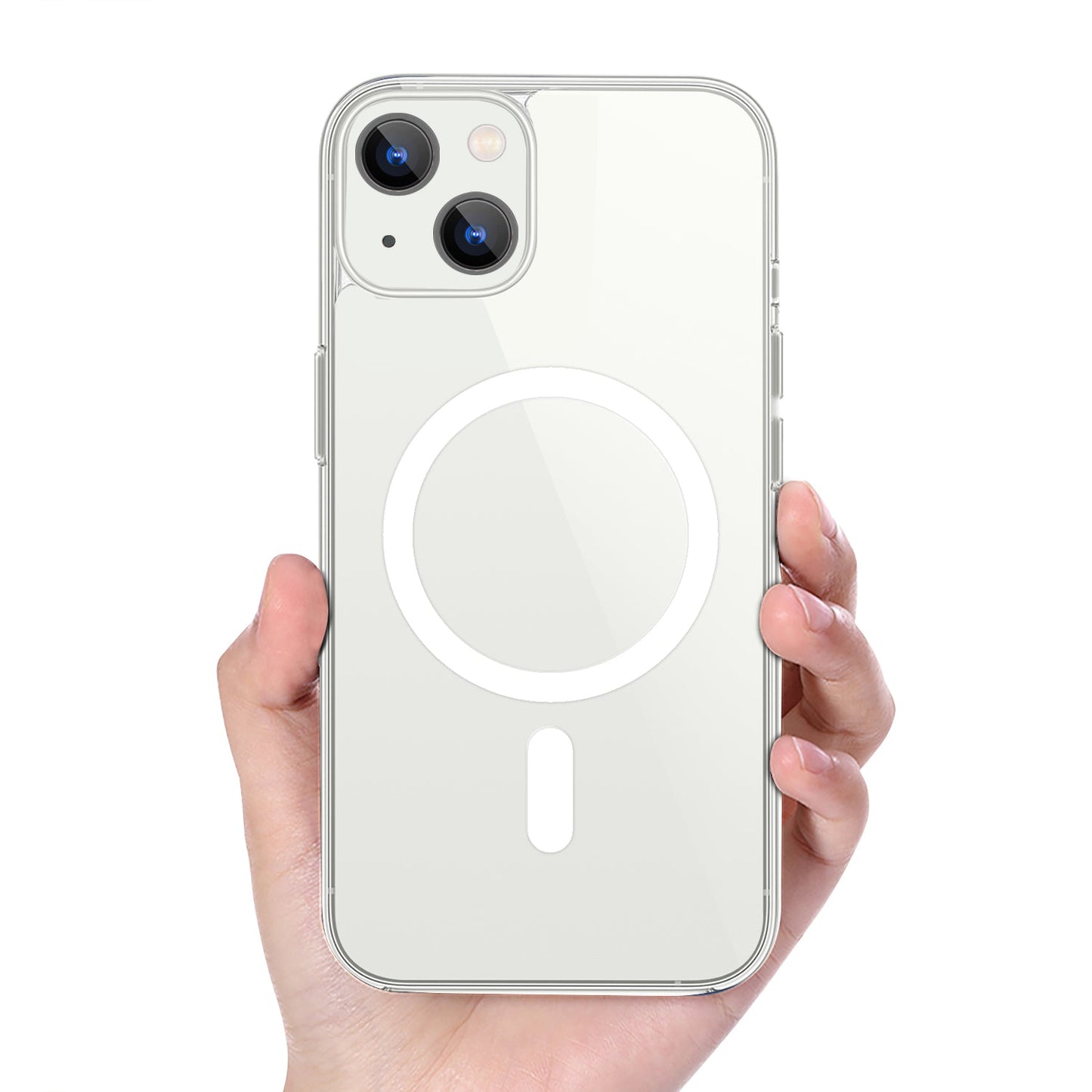 Gripp Clear Magsafe Case For Apple Iphone 14 Plus (6.7") With White Ring - Clear