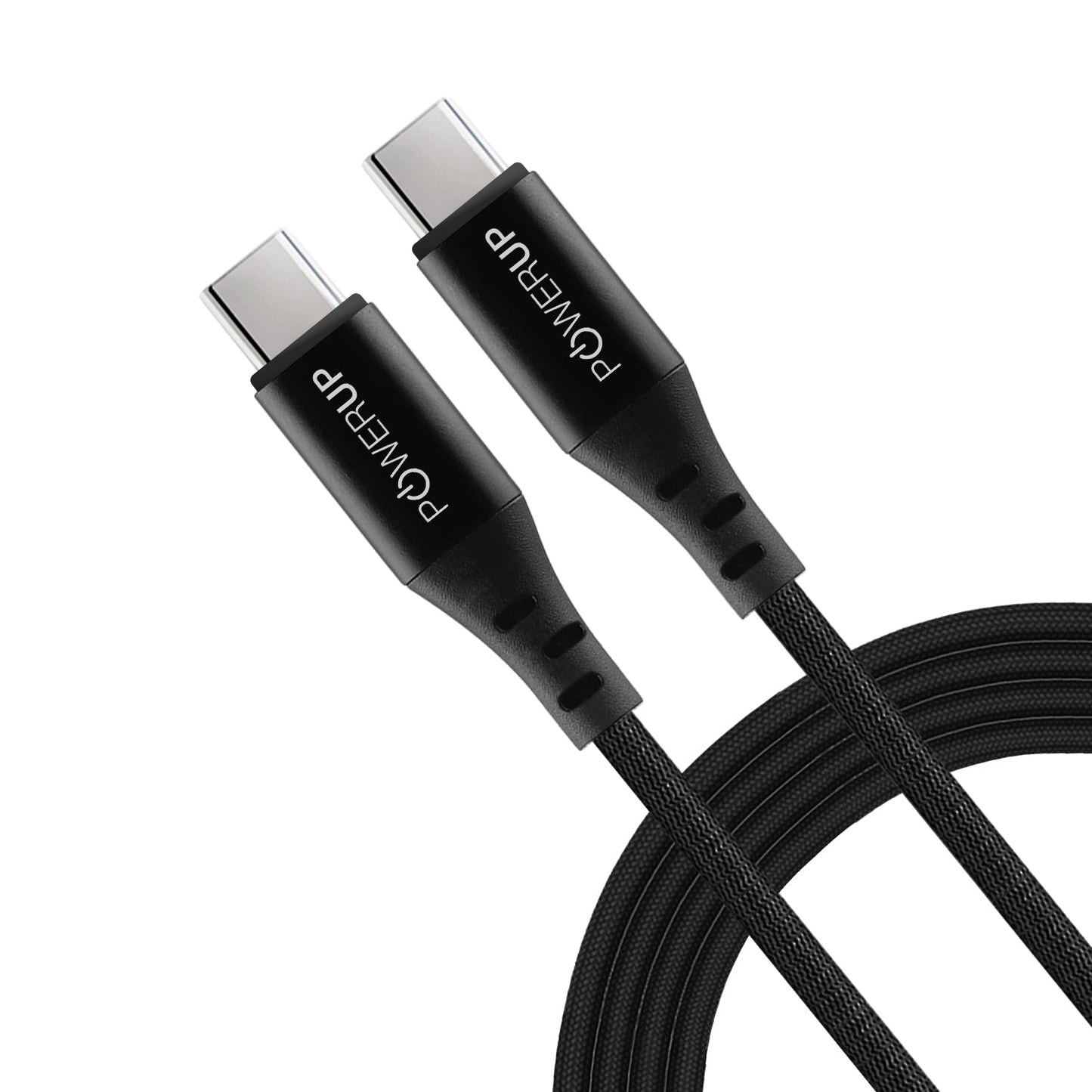 Powerup 2m Usb-c To Usb-c Charging & Sync Cable 100w - Black