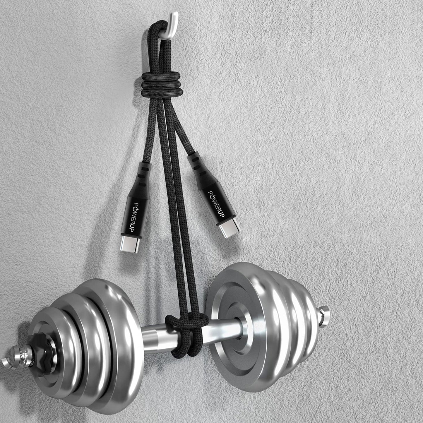 Powerup 2m Usb-c To Usb-c Charging & Sync Cable 100w - Black