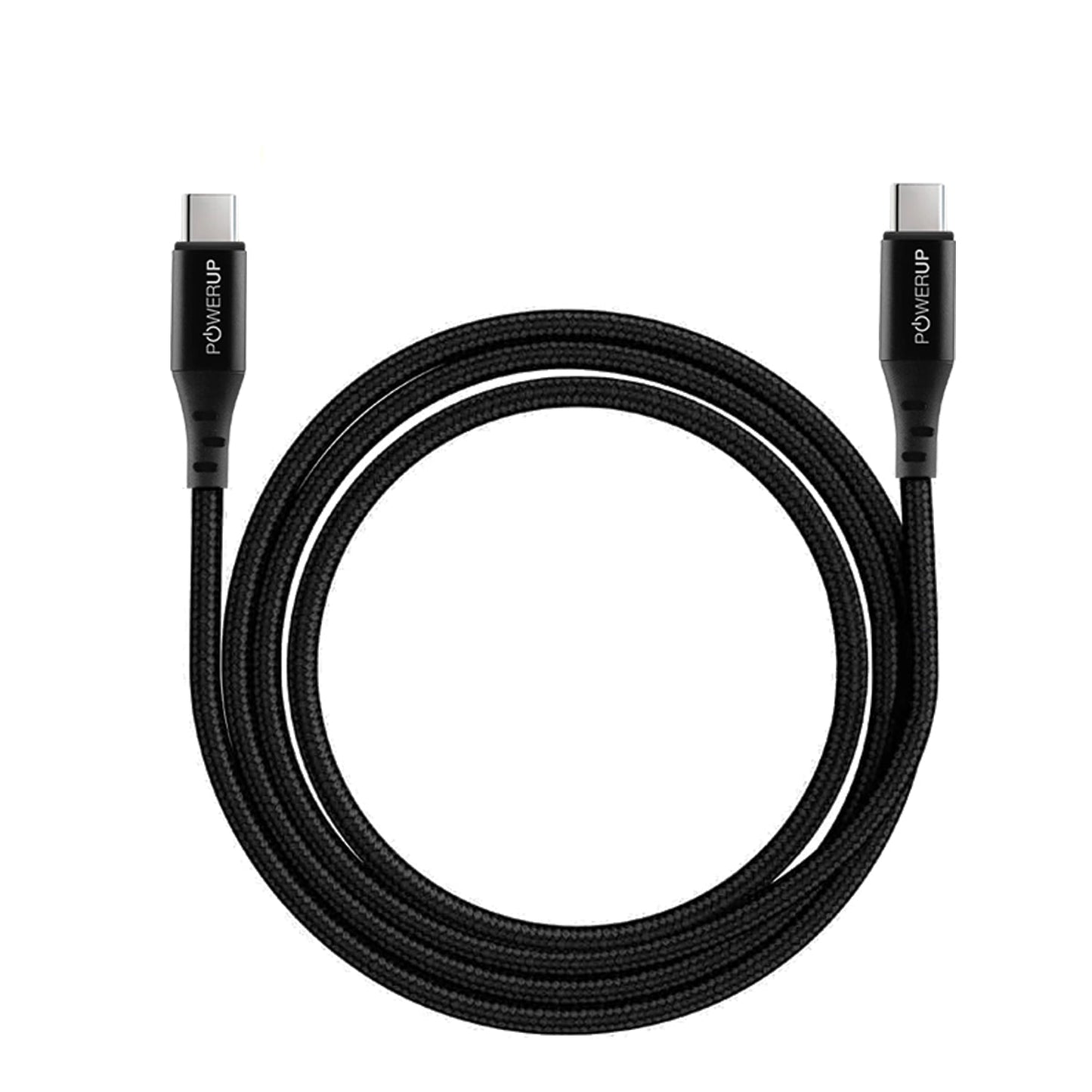 Powerup 1.5m Usb-c To Usb-c Charging & Sync Cable 60w - Black