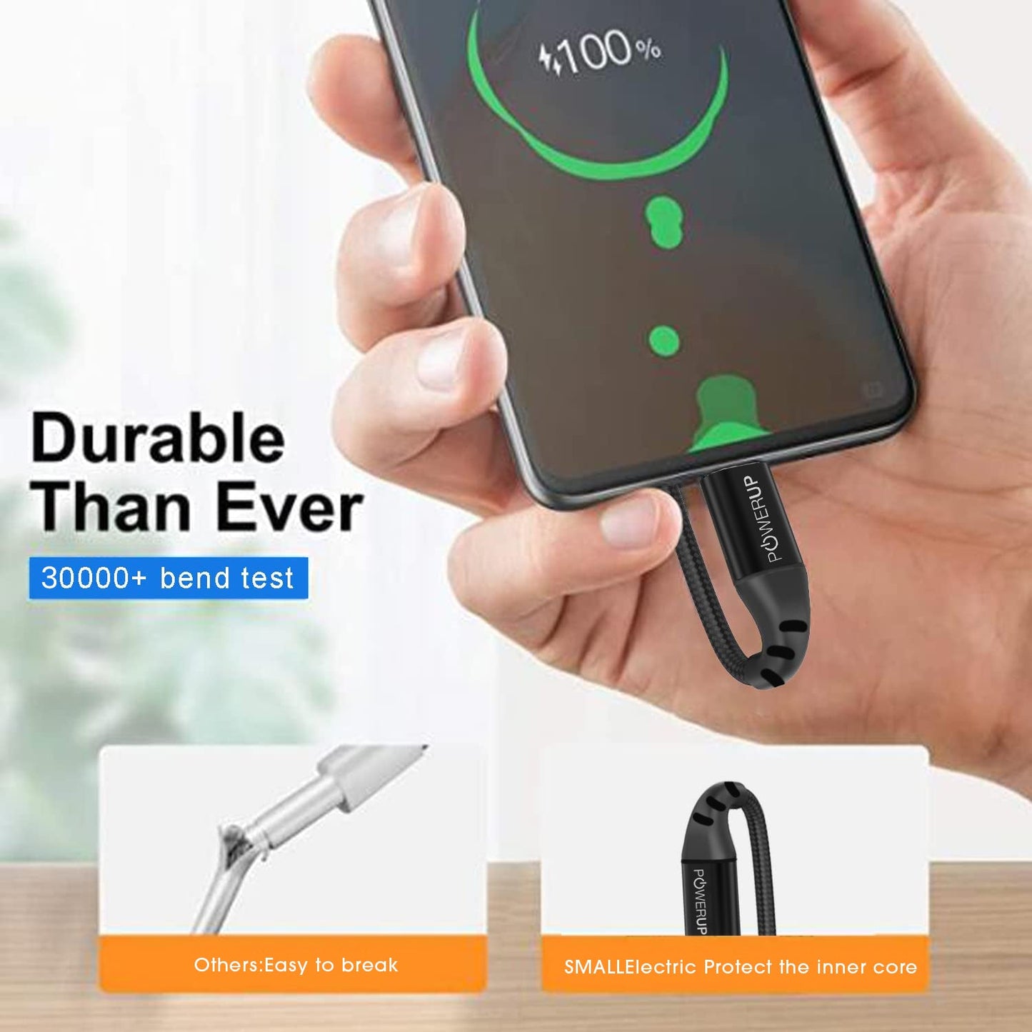 Powerup 2m Usb-c To Usb-c Charging & Sync Cable 100w - Black