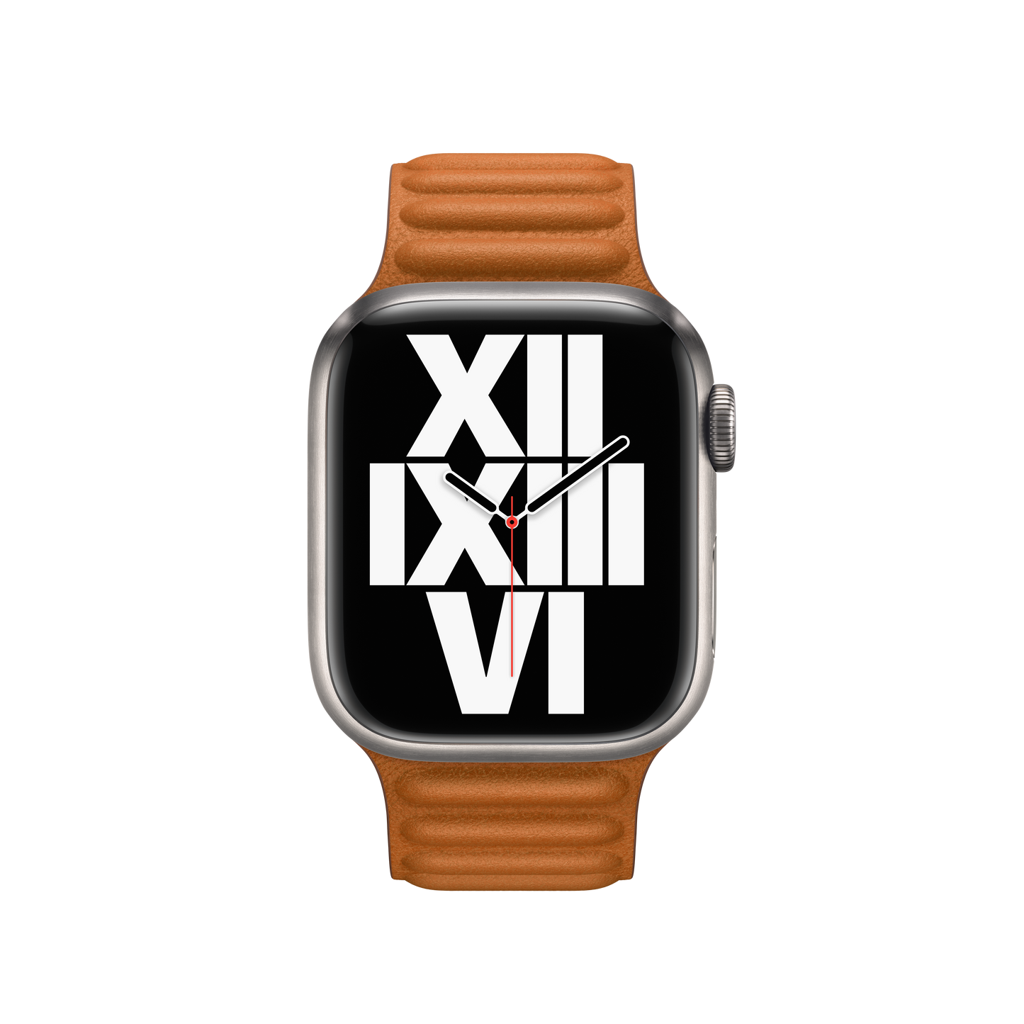 41mm Golden Brown Leather Link - M/L