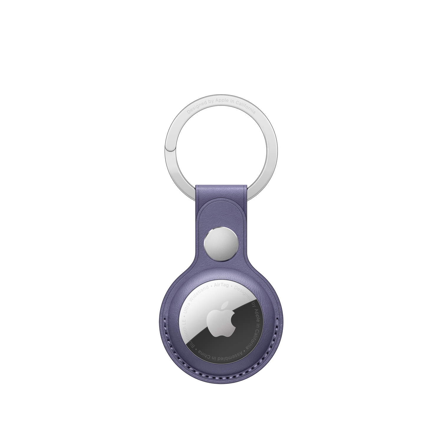 AirTag Leather Key Ring - Wisteria