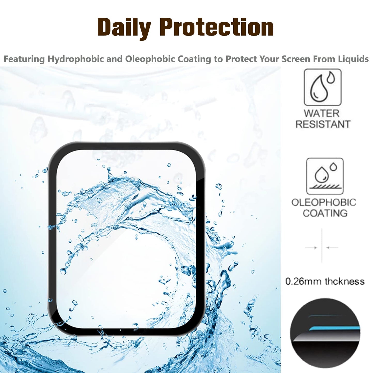 Gripp 3d Tempered Glass For Apple Watch 49mm - Black
