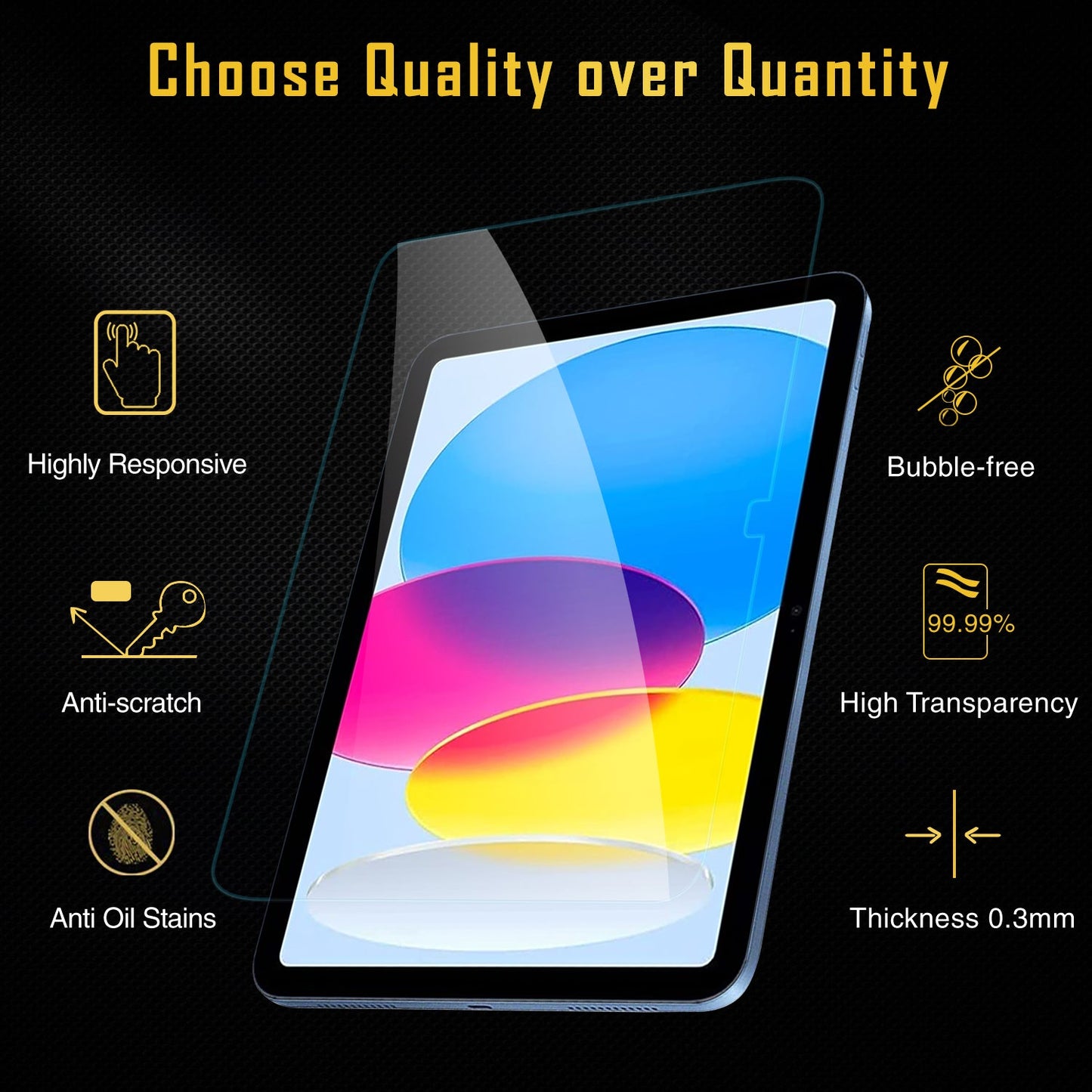 Gripp Tempered Glass 0.3mm Fit For Apple Ipad 10.9" (10th Generation) 2022 - Clear