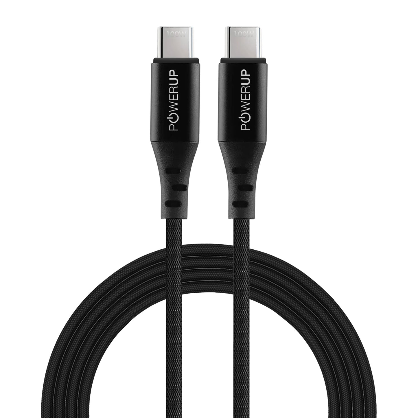Powerup 2m Usb-c To Usb-c Charging & Sync Cable 100w - Black