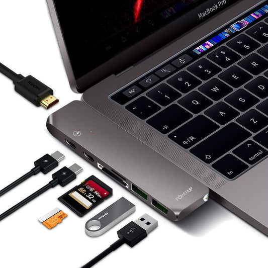Powerup 7in1 Multi-functional Type-c Usb Hub - Gunmetal